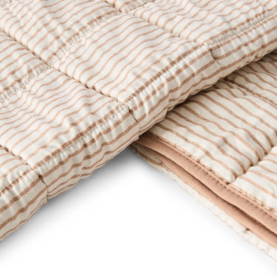 6 Stripe Reversible Coverlet Set - Queen/King Bed, Tan, 6 of 7
