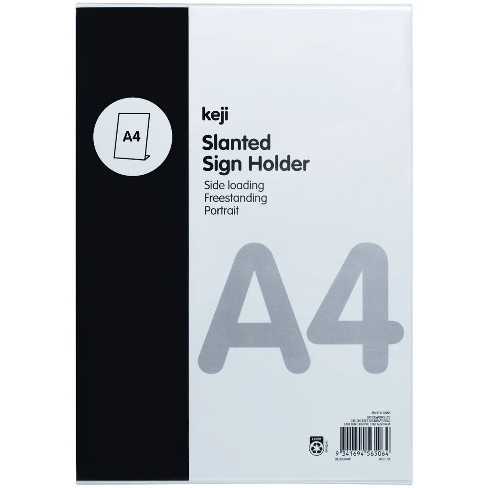 2 Keji A4 Slanted Sign Holder Portait, 2 of 3