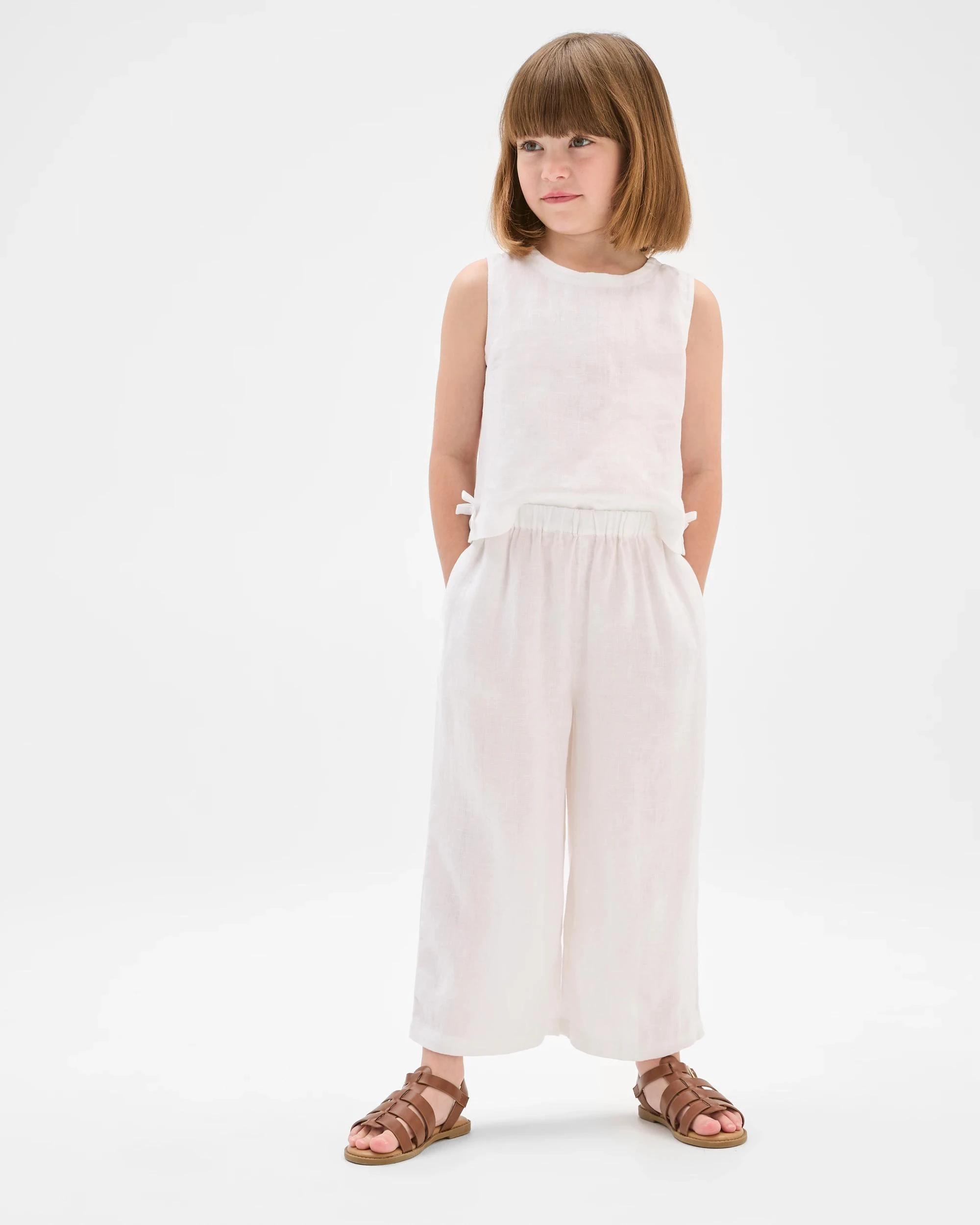 3 Target European Linen Fashion Pants WHITE, 3 of 6