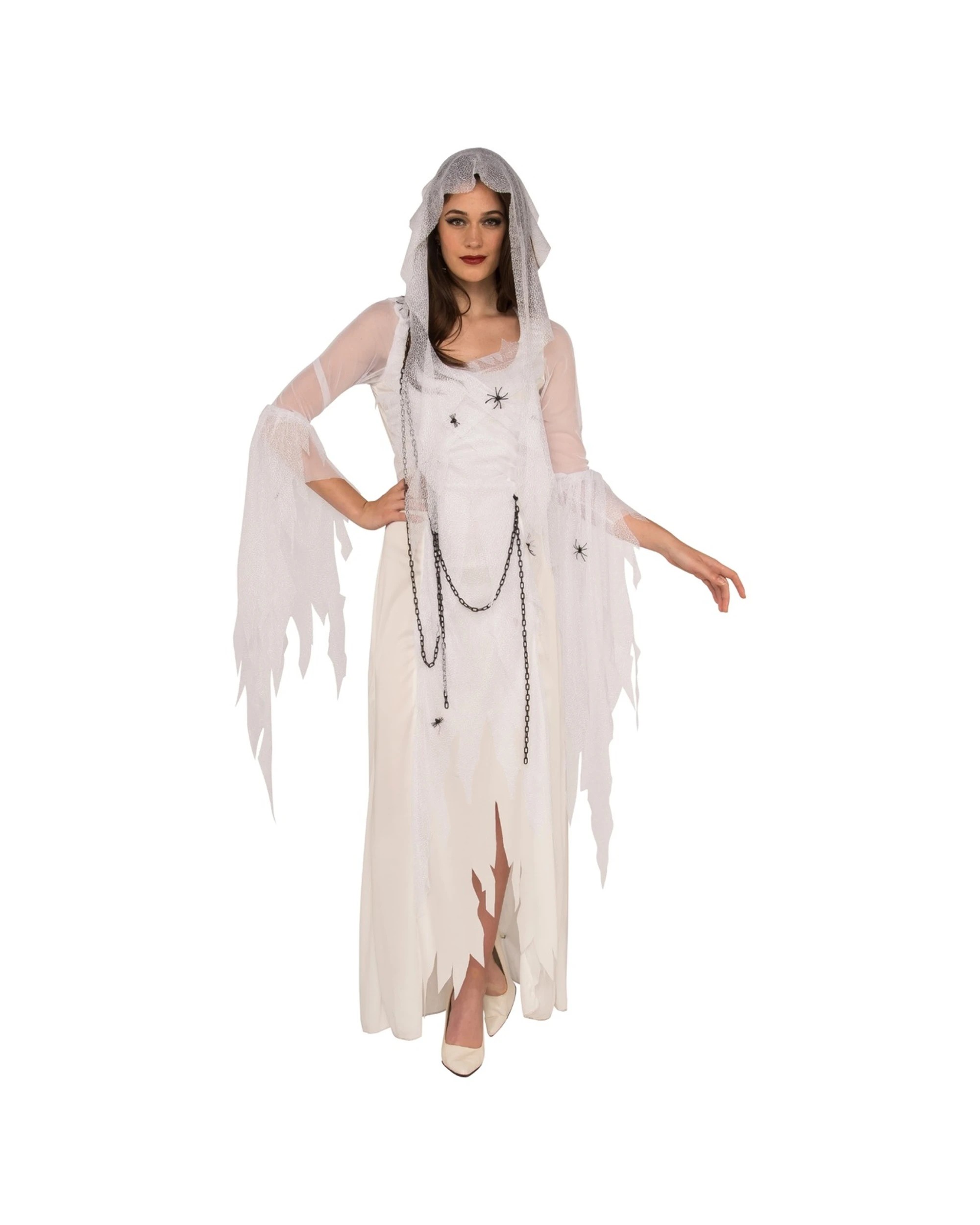 1 Rubies Ghostly Spirit Women Dress Up Costume Size Standard - White, 1 of 3