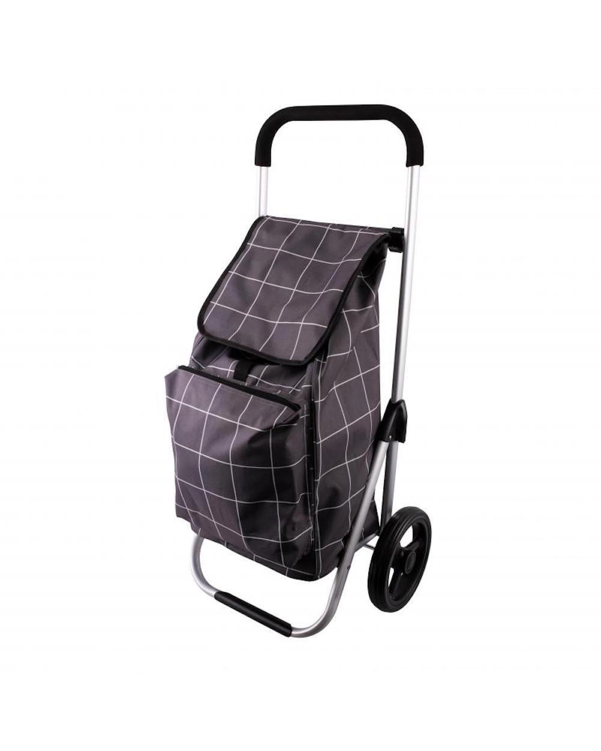 1 Karlstert Grey Grid Deluxe Shop Trolley  Shopping, 1 of 1