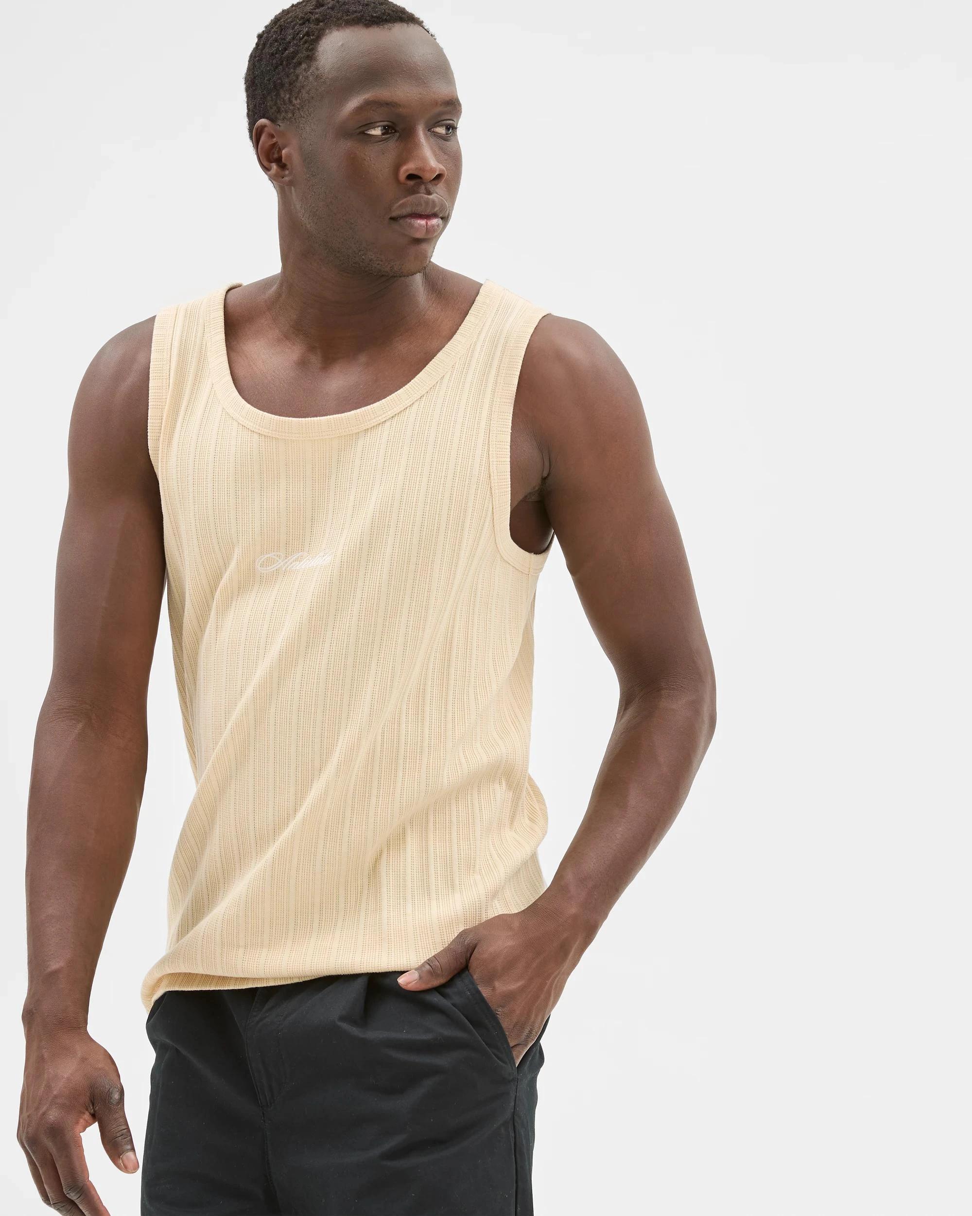 2 Australian Cotton Blend Ribbed Tank Top - Commons NEUTRAL, 2 of 6