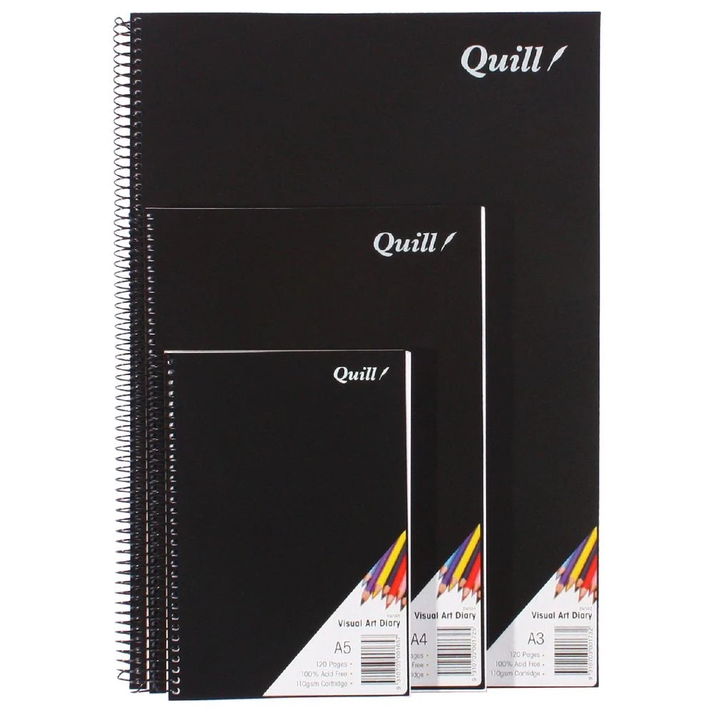 2 Quill A5 Visual Art Diary 110gsm Black, 2 of 4