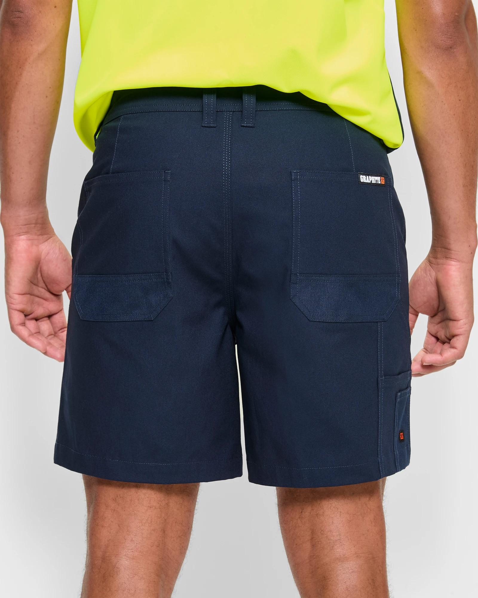 4 Australian Cotton Work Shorts - Graphite NAVY BLUE, 4 of 5
