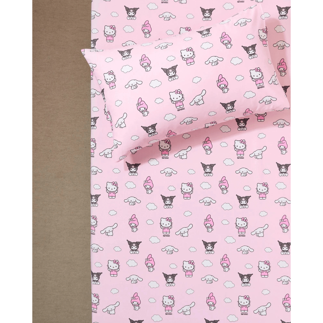 1 Hello Kitty & Friends Fitted Sheet Set - Pink, 1 of 3