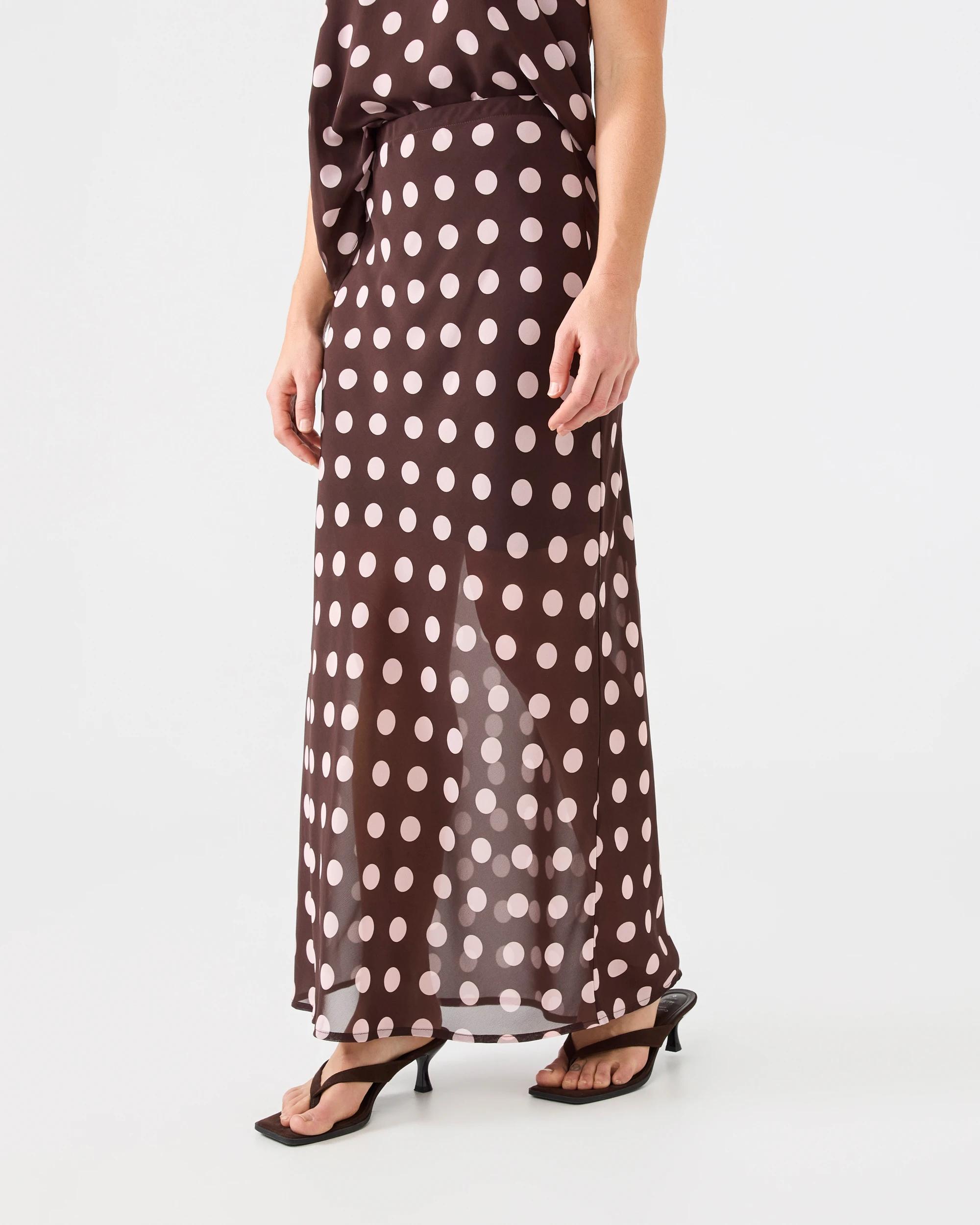 2 Chiffon Maxi Skirt Ballet Dot, 2 of 5