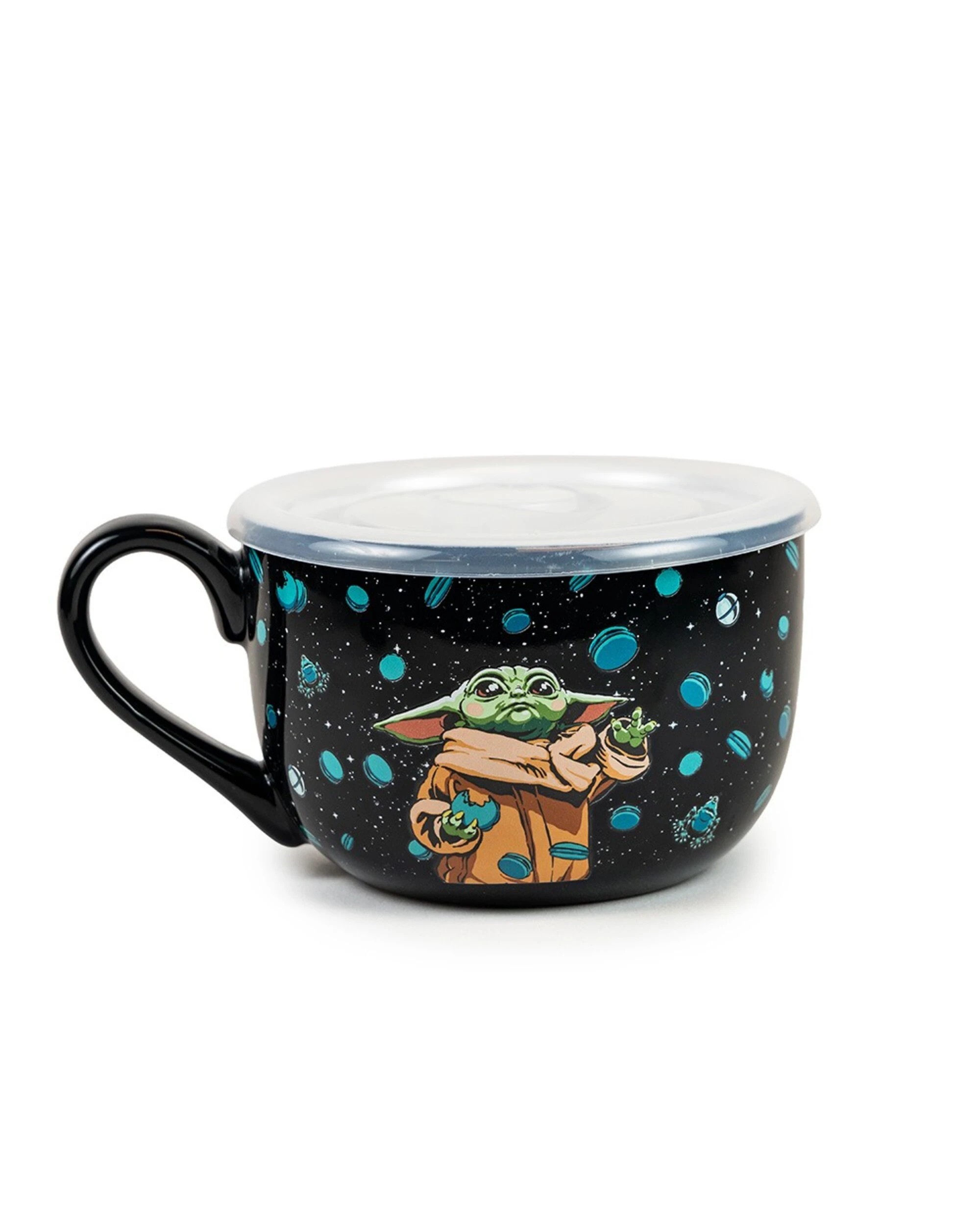 2 Star Wars - The Mandalorian - Grogu Galactic Snacks Soup Bowl with Lid - Black, 2 of 4