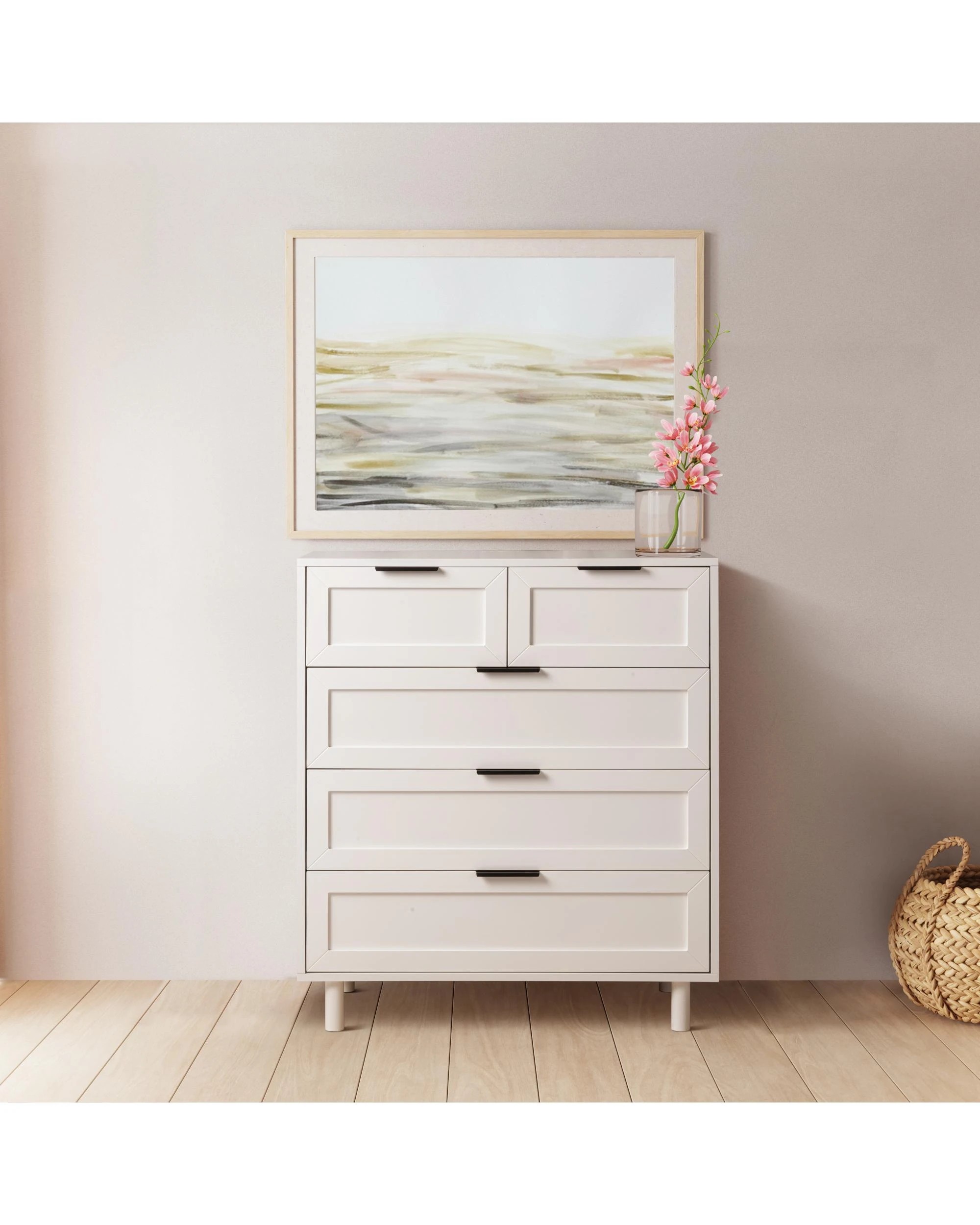 3 Kodu Tallboy Dresser Chest 5 Drawers - White, 3 of 10