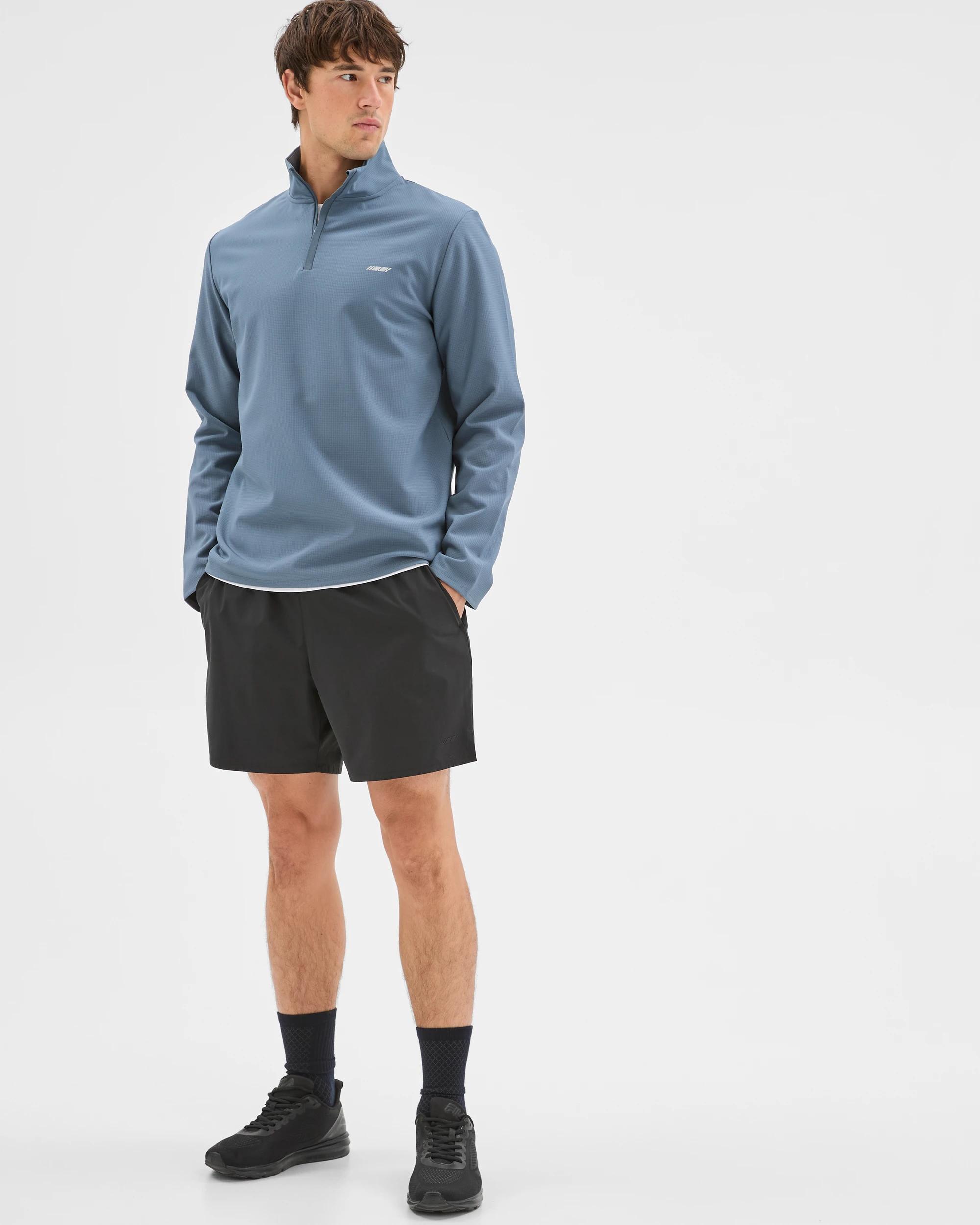 2 Target Active Bonded Quarter Zip Jumper STEEL BLUE, 2 of 6