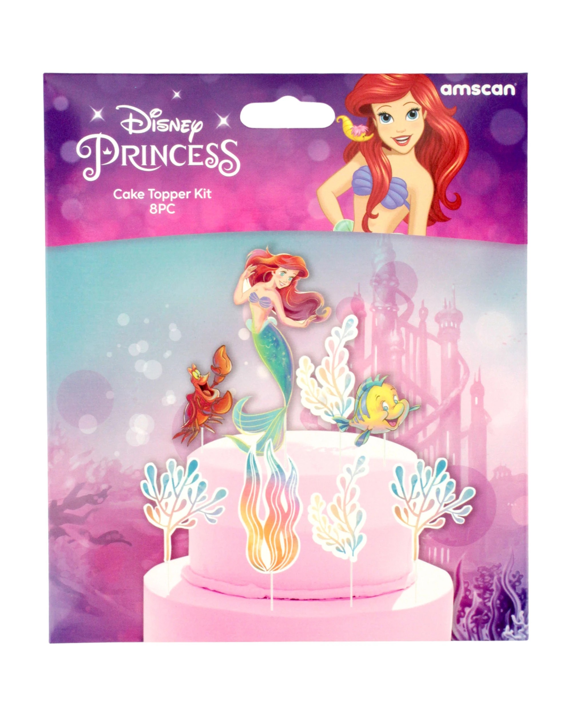 2 Anagram The Little Mermaid Cake Deco Kit Kids Party Decoration Set - Multi, 2 of 2
