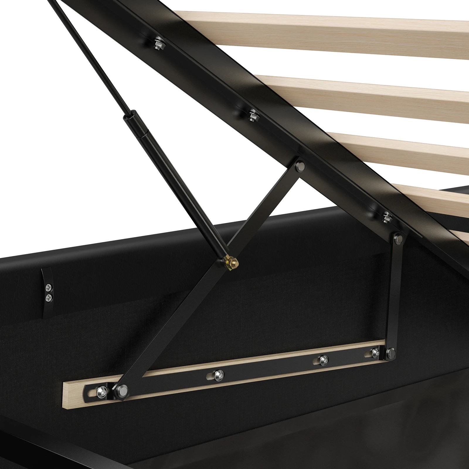 9 Alfordson Bed Frame King Single Gas Lift Storage Mattress Base Barlow - Black, 9 of 10