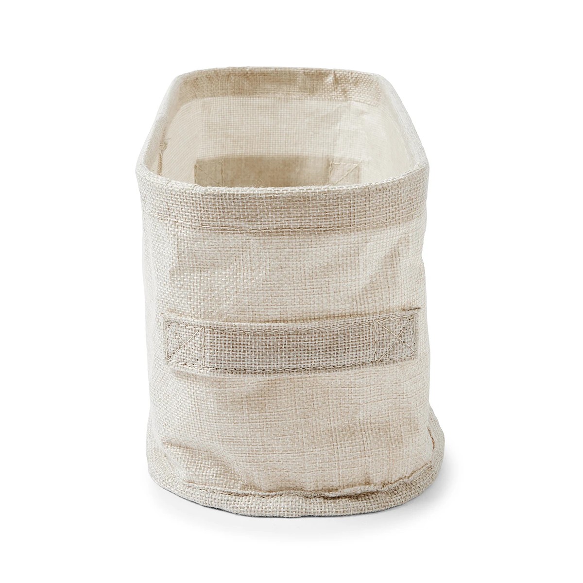 5 Linen Look Open Storage Box - Narrow, Beige, 5 of 9