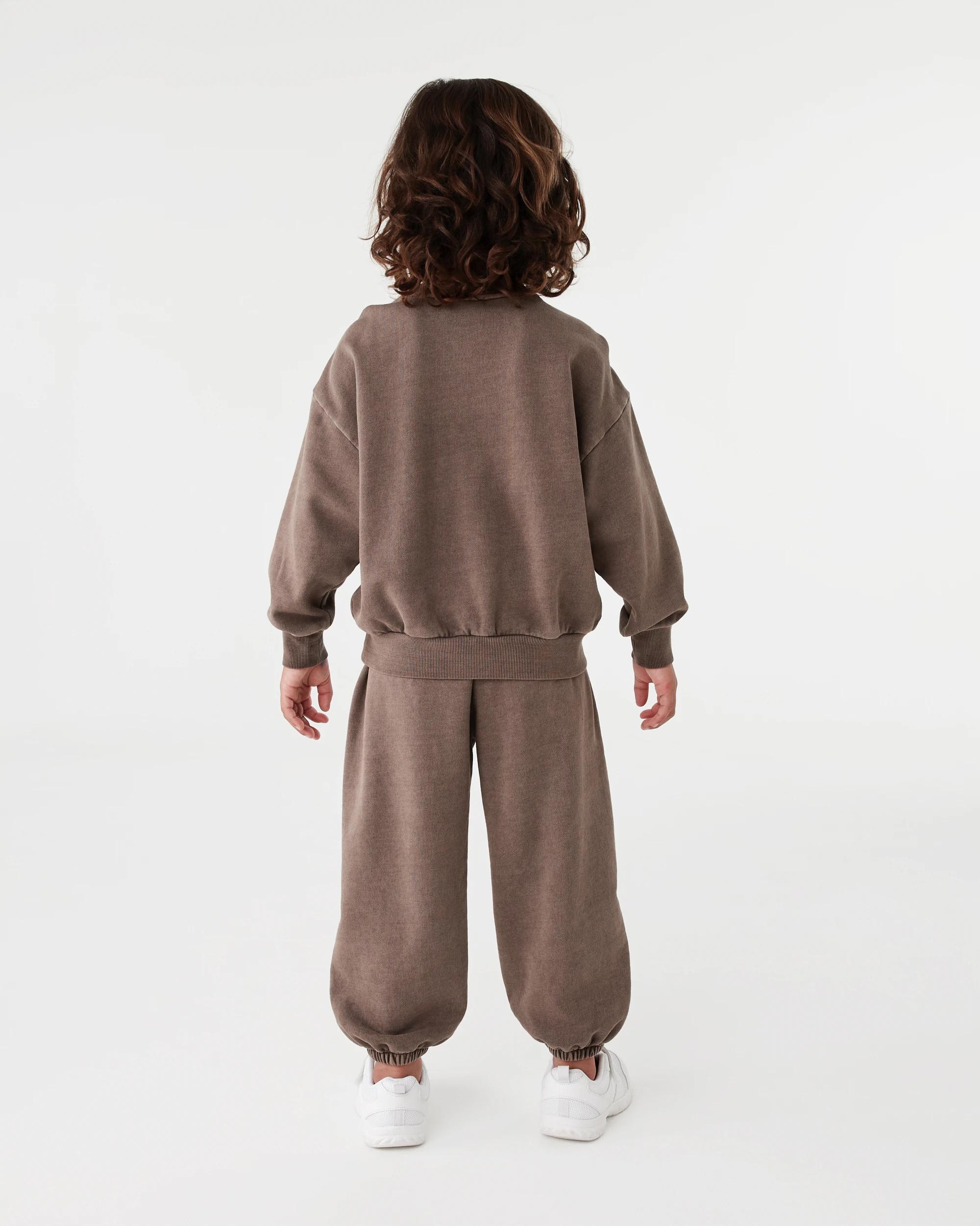 7 Oversized Washed Crew Neck Sweatshirt Mlky Brwn, 7 of 7