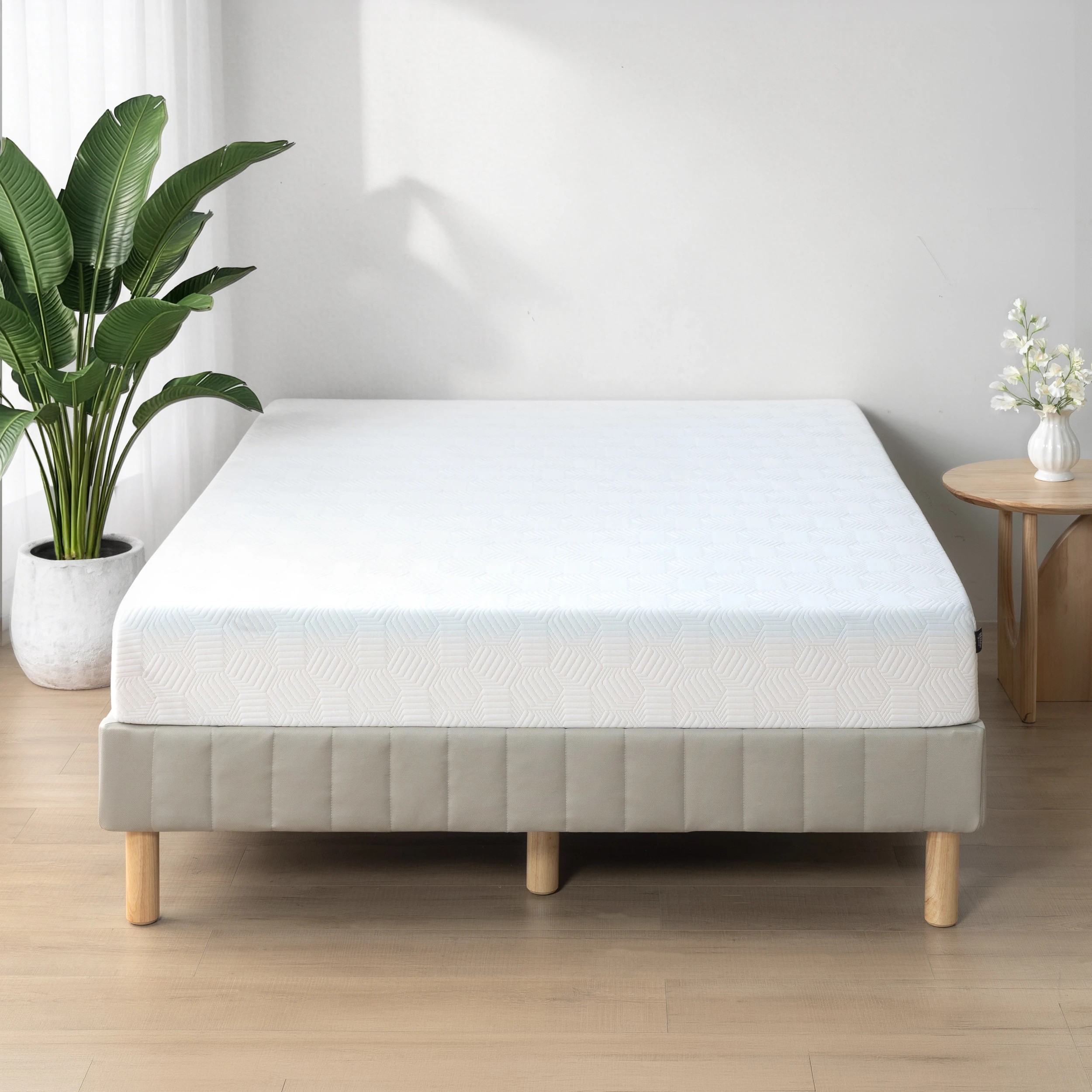 4 Double Bed Upholstered Quick Snap Bed Base, 4 of 9