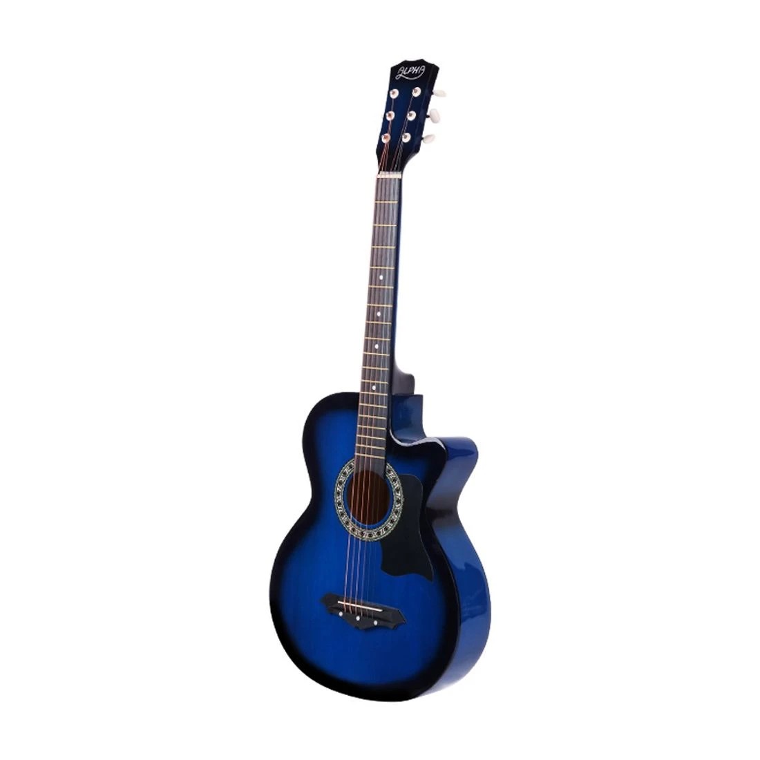 3 Alpha 38 Inch Acoustic Guitar Wooden Body Steel String w/ Stand - Multi, 3 of 7