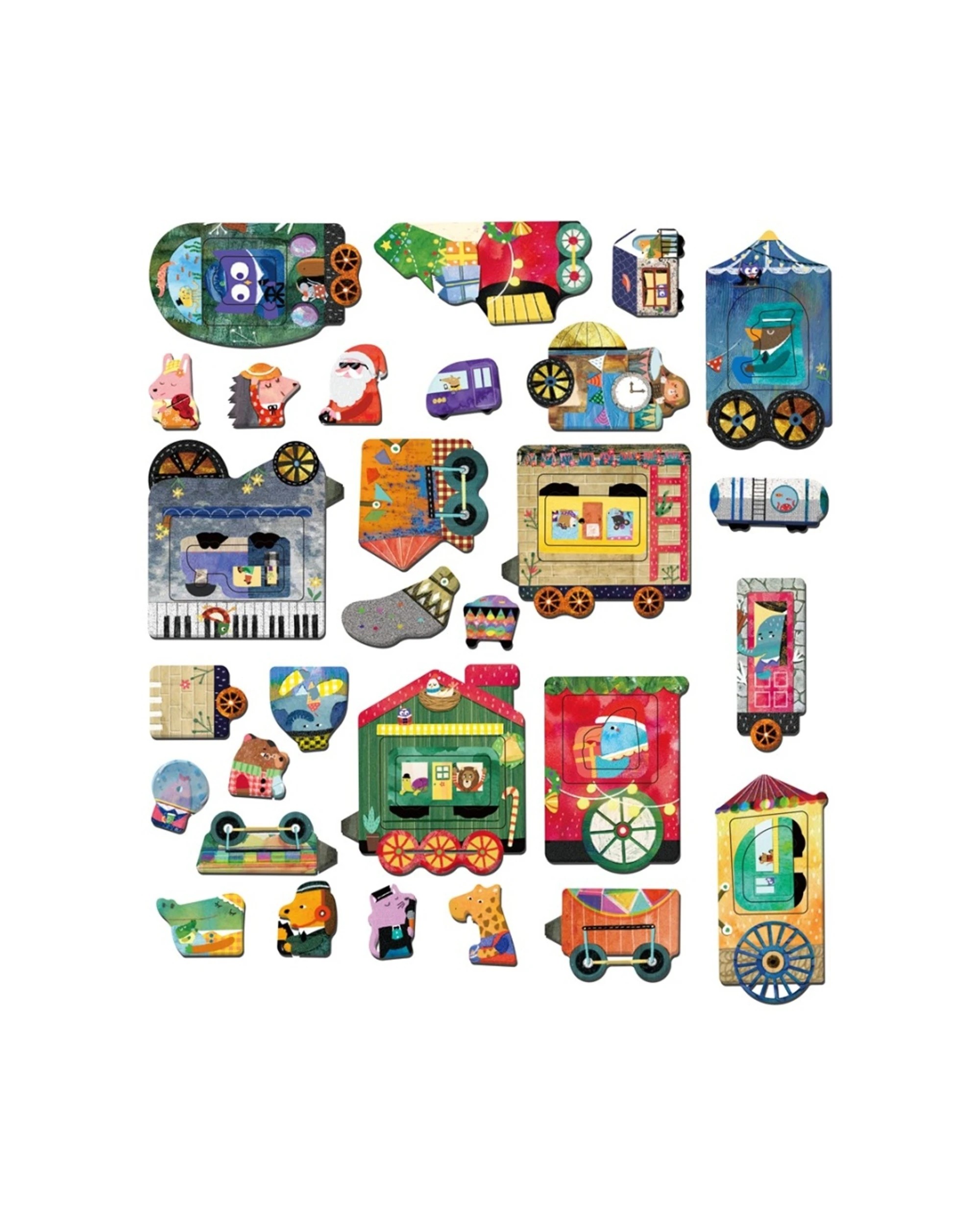 3 Mieredu Travel Magnetic Box Trains Kids Creative Learning Toy Set, 3 of 3