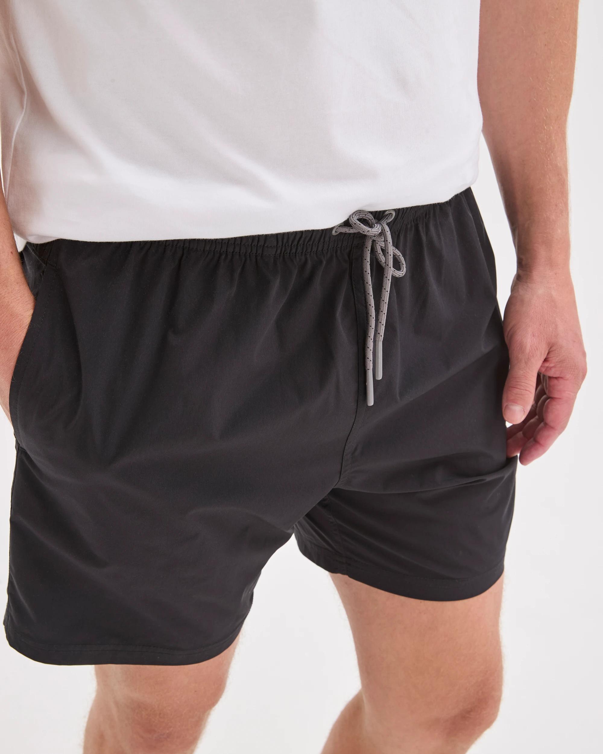 3 Target Man Elastic Waistband Bondi Shorts BLACK, 3 of 5
