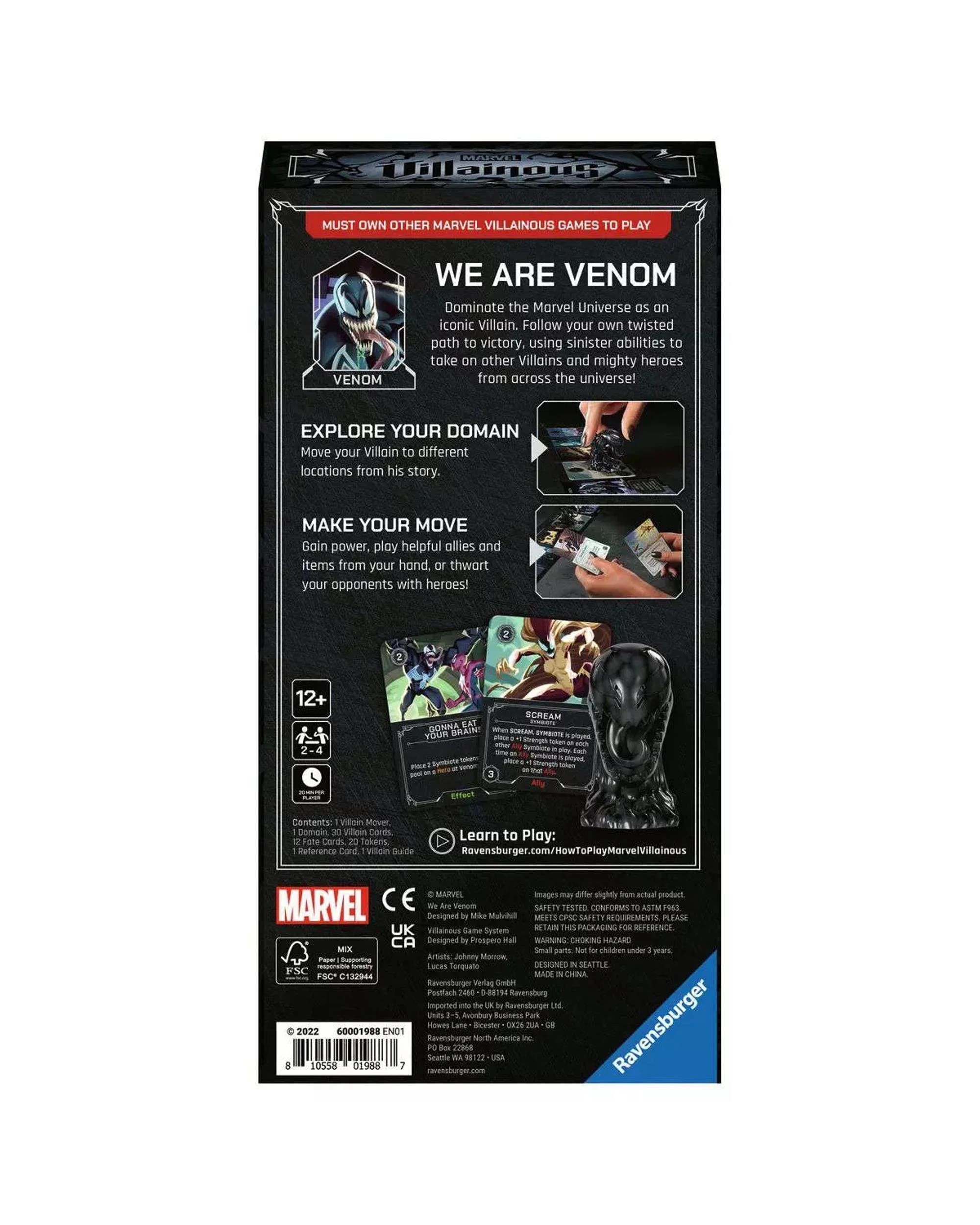4 Marvel Villainous: We Are Venom Single Character Expansion Board Game, 4 of 4