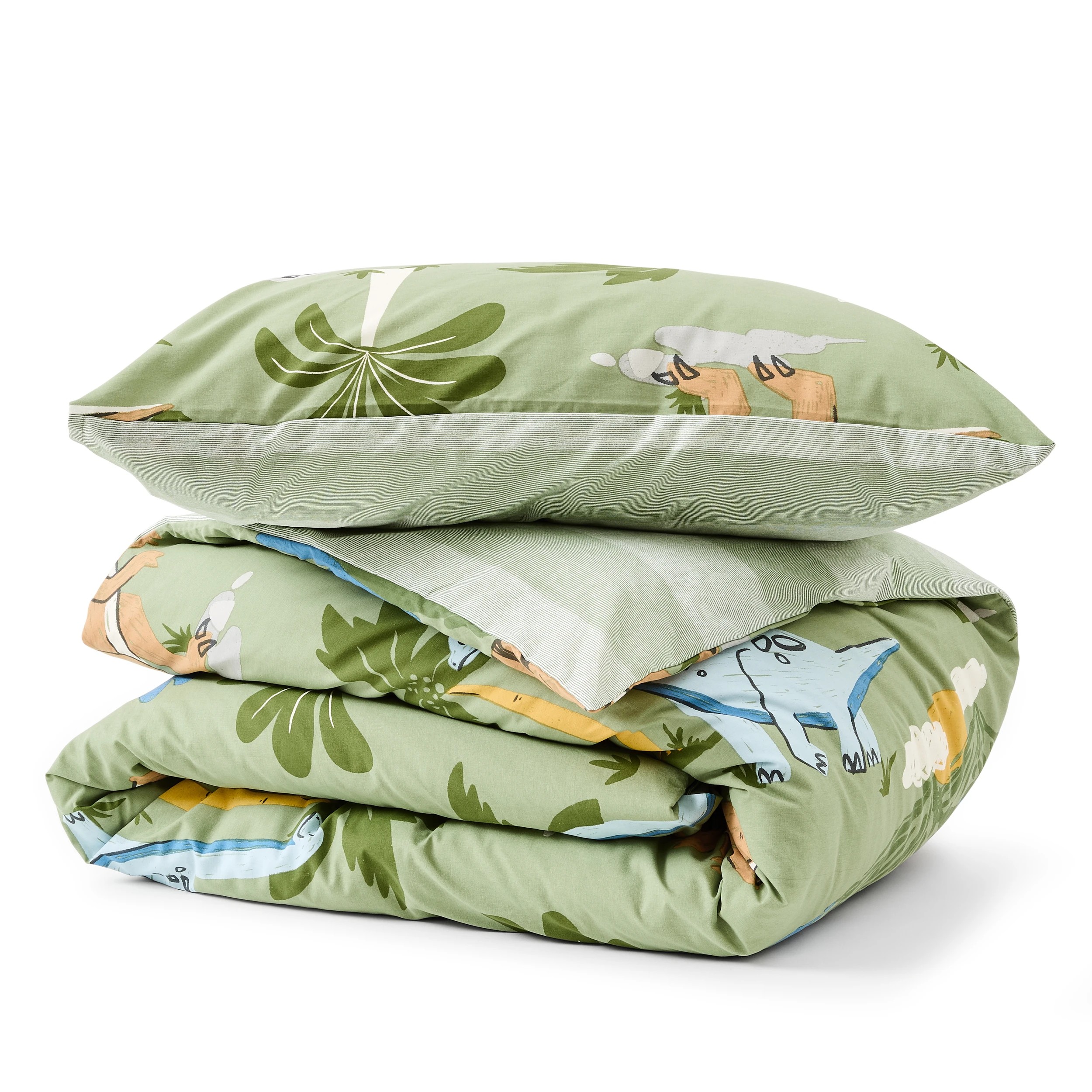 5 Dino Cotton Rich Reversible Quilt Cover Set - Single Bed, 5 of 7