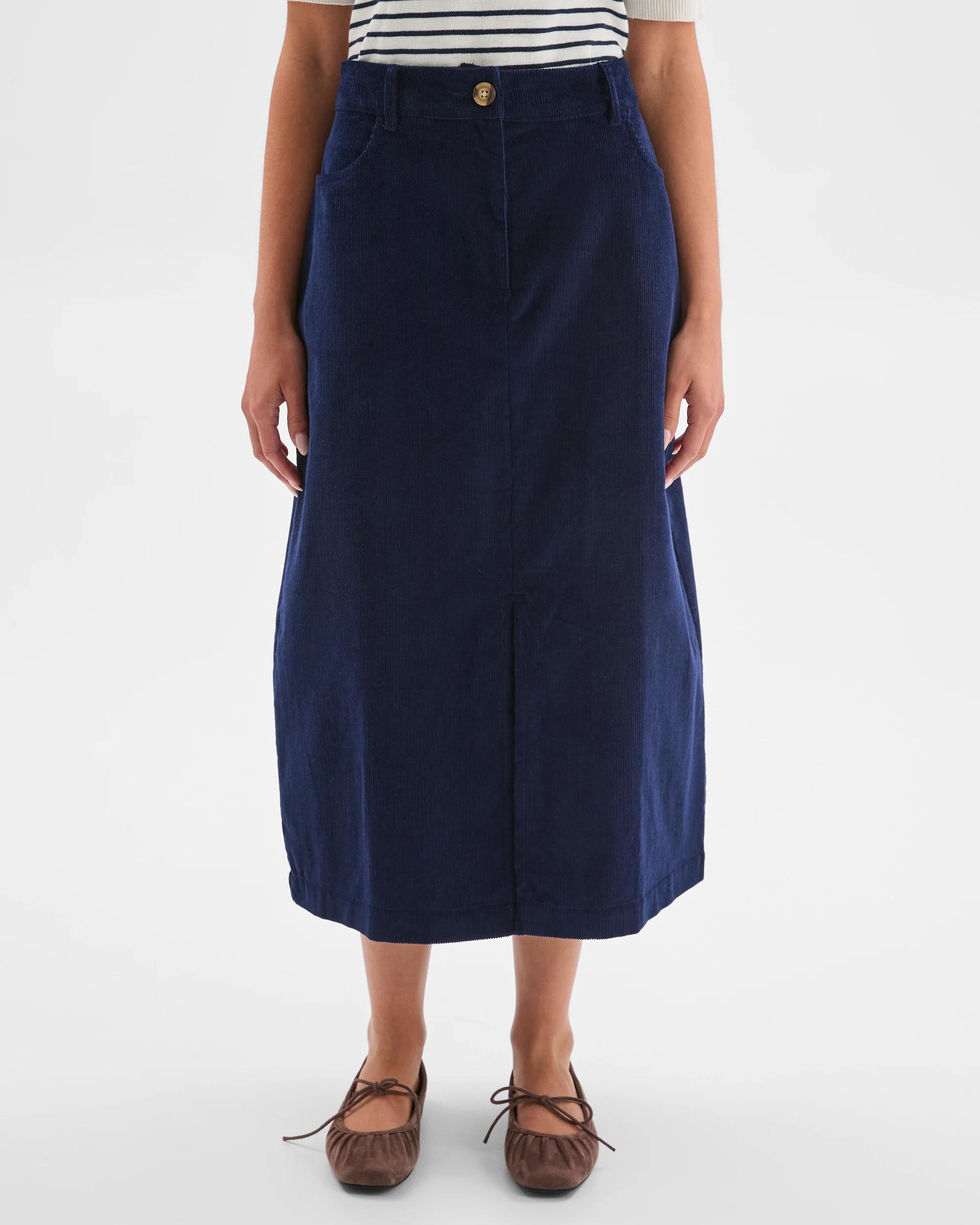 4 Target Petites Midi Corduroy Pencil Skirt INK NAVY, 4 of 7