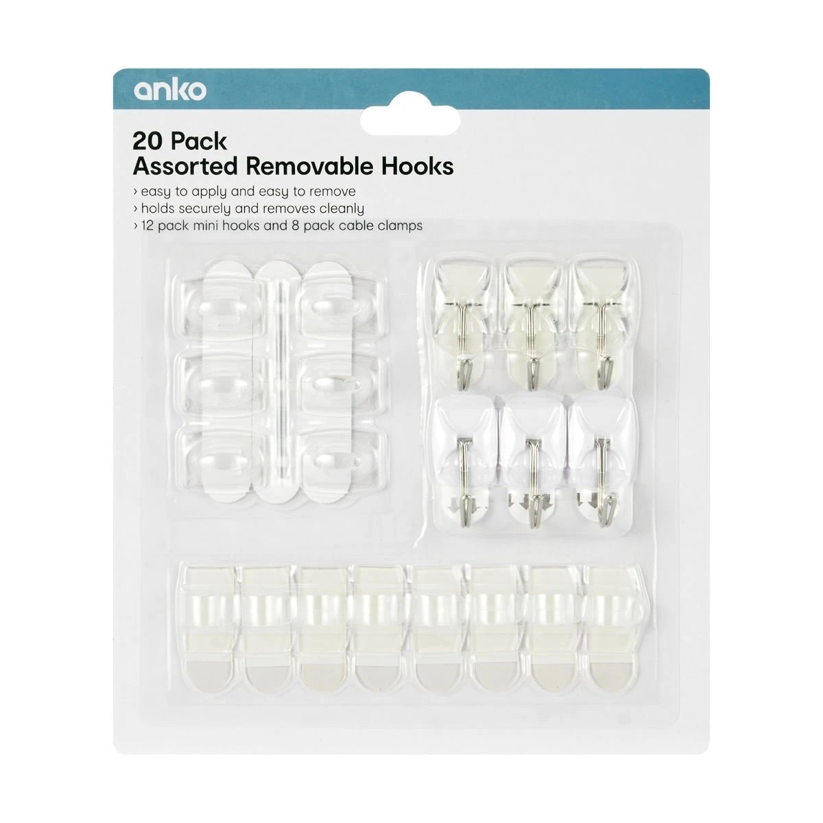 5 20 Pack Assorted Removable Hooks, 5 of 5