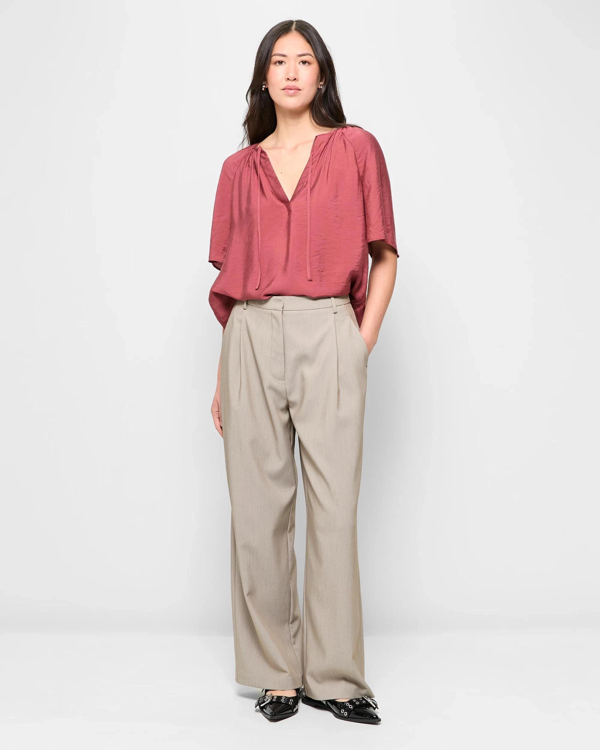 2 Flutter Sleeve Blouse - Preview TERRACOTTA, 2 of 5