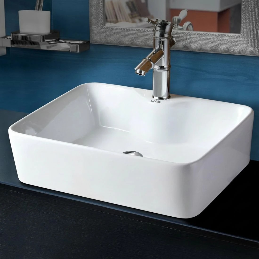 5 Cefito Bathroom Basin Ceramic Vanity Sink Hand Wash Bowl 48x38cm - White, 5 of 5