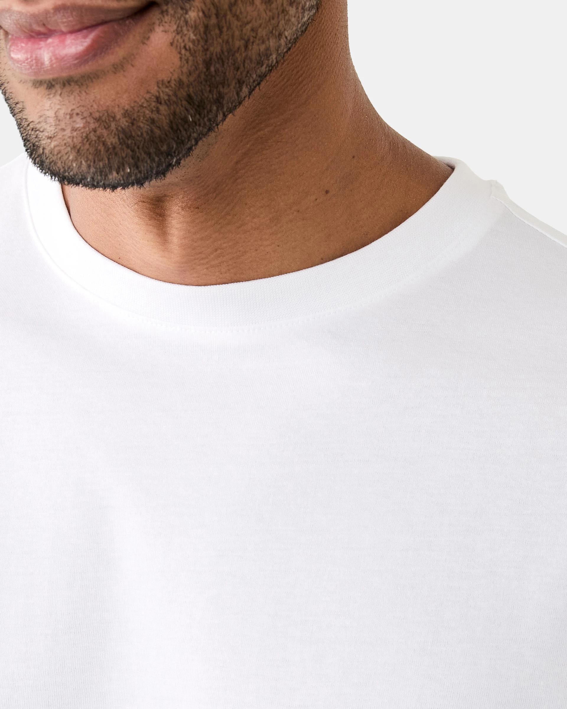 5 Cotton Crew Neck T-shirt White, 5 of 8