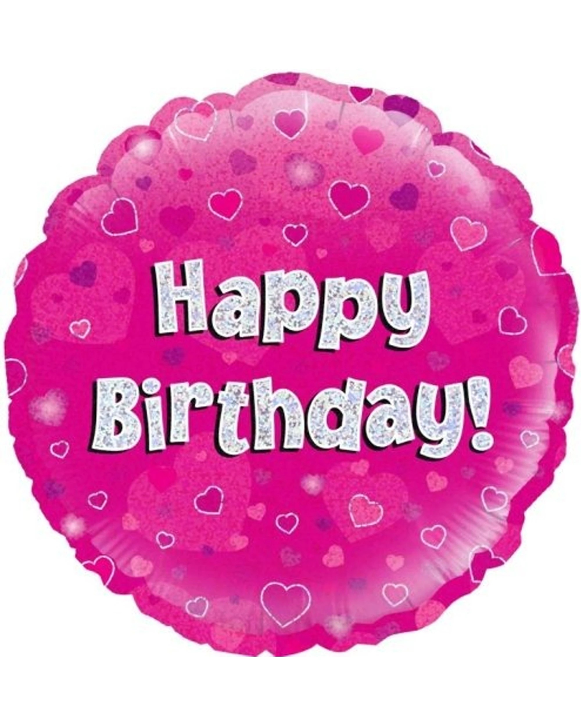 1 Alpen Foil Balloon Holo Happy Birthday Party Decoration 45cm - Pink, 1 of 1