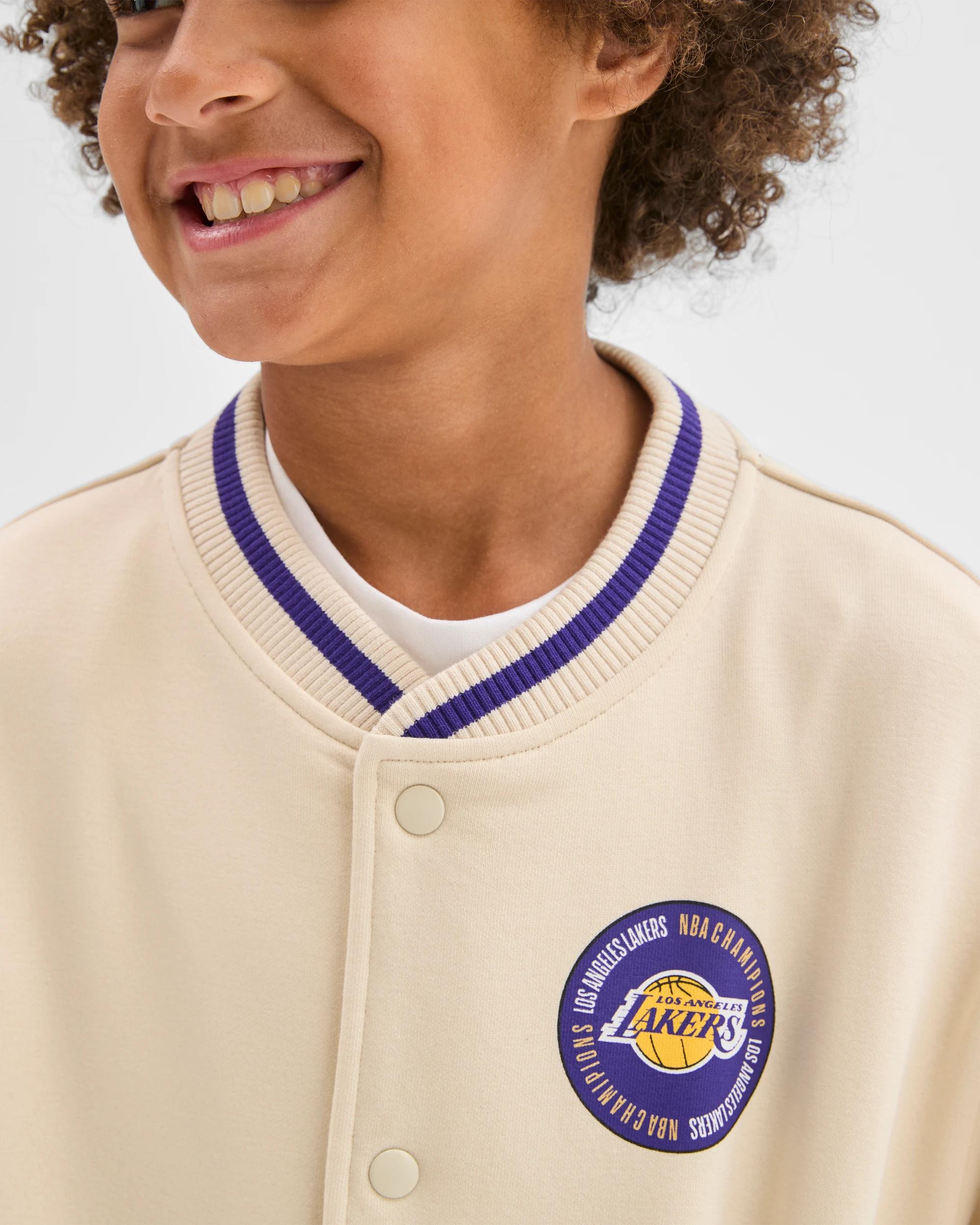 2 NBA Australian Cotton Blend Varsity Jacket NEUTRAL, 2 of 7
