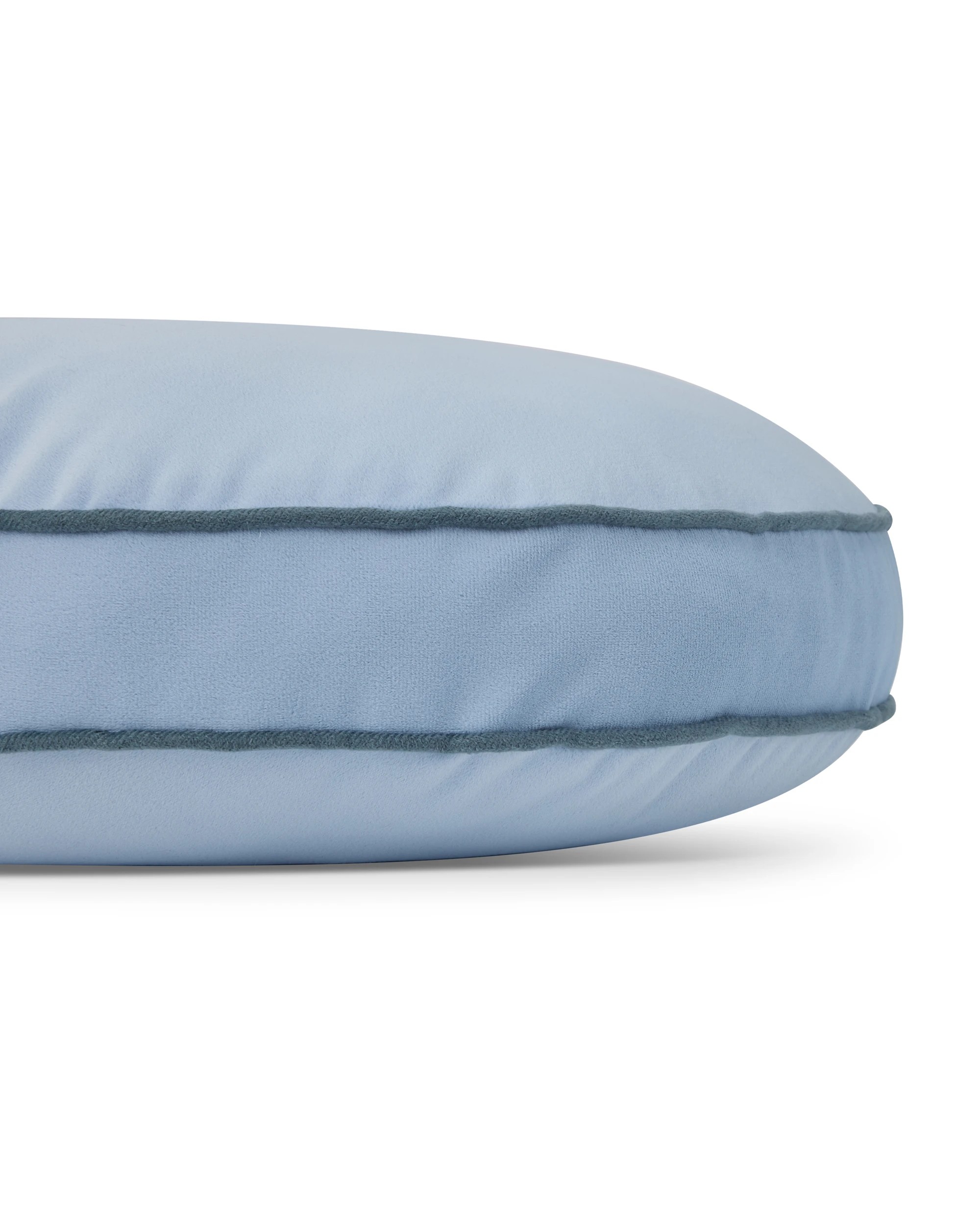 4 40cm Velvet Round Cushion - Blue, 4 of 6