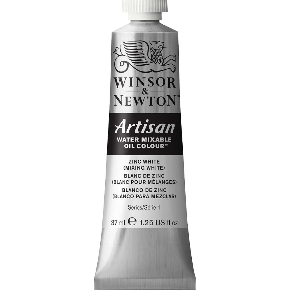 1 Winsor & Newton Watermixable Oil 37mL Zinc White S1, 1 of 1