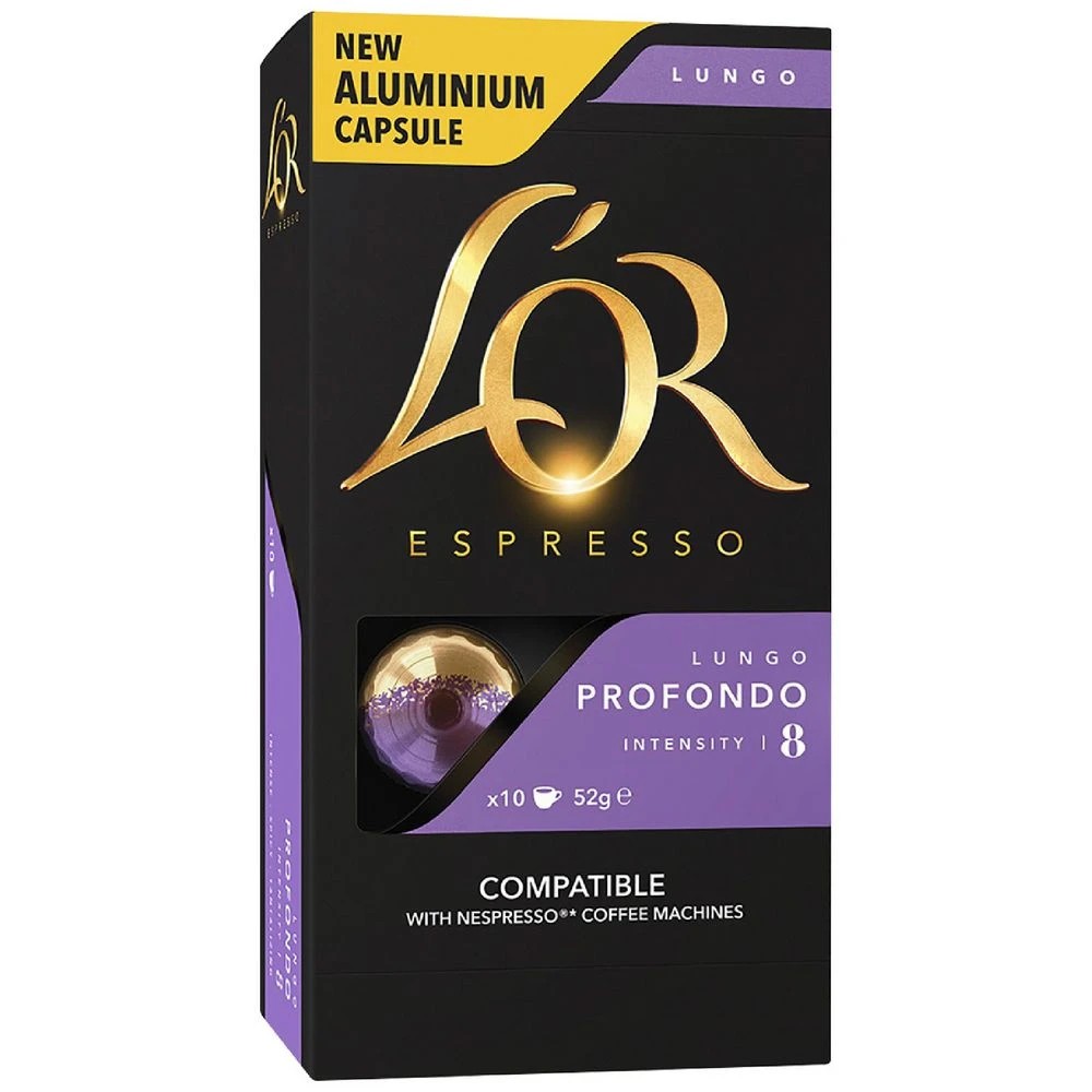 1 L'OR Espresso Coffee Capsules Lungo Profondo 10 Pack, 1 of 2