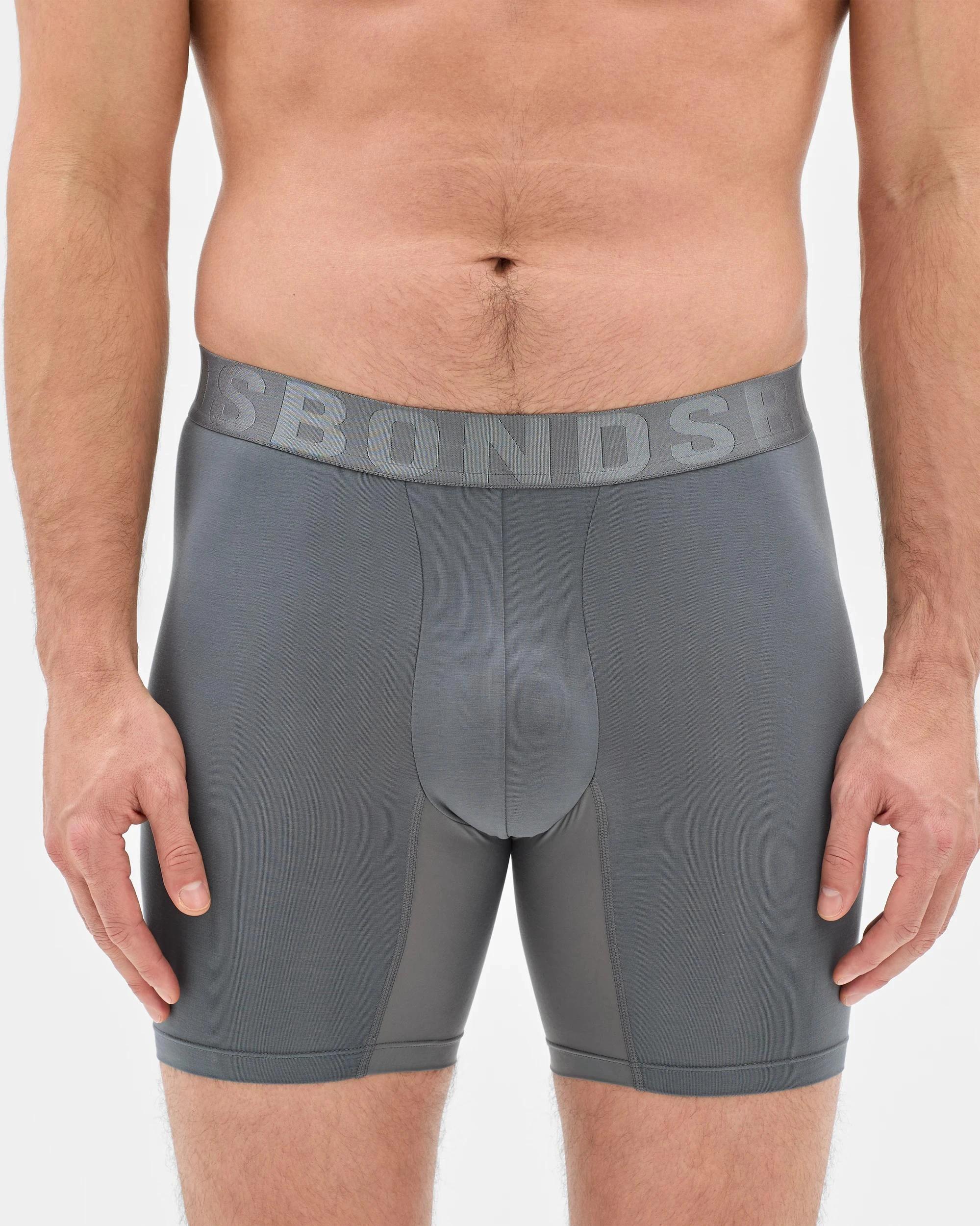 1 Men's Chafe Off Trunks - Bonds SEAL BAY DARK GREY, 1 of 3