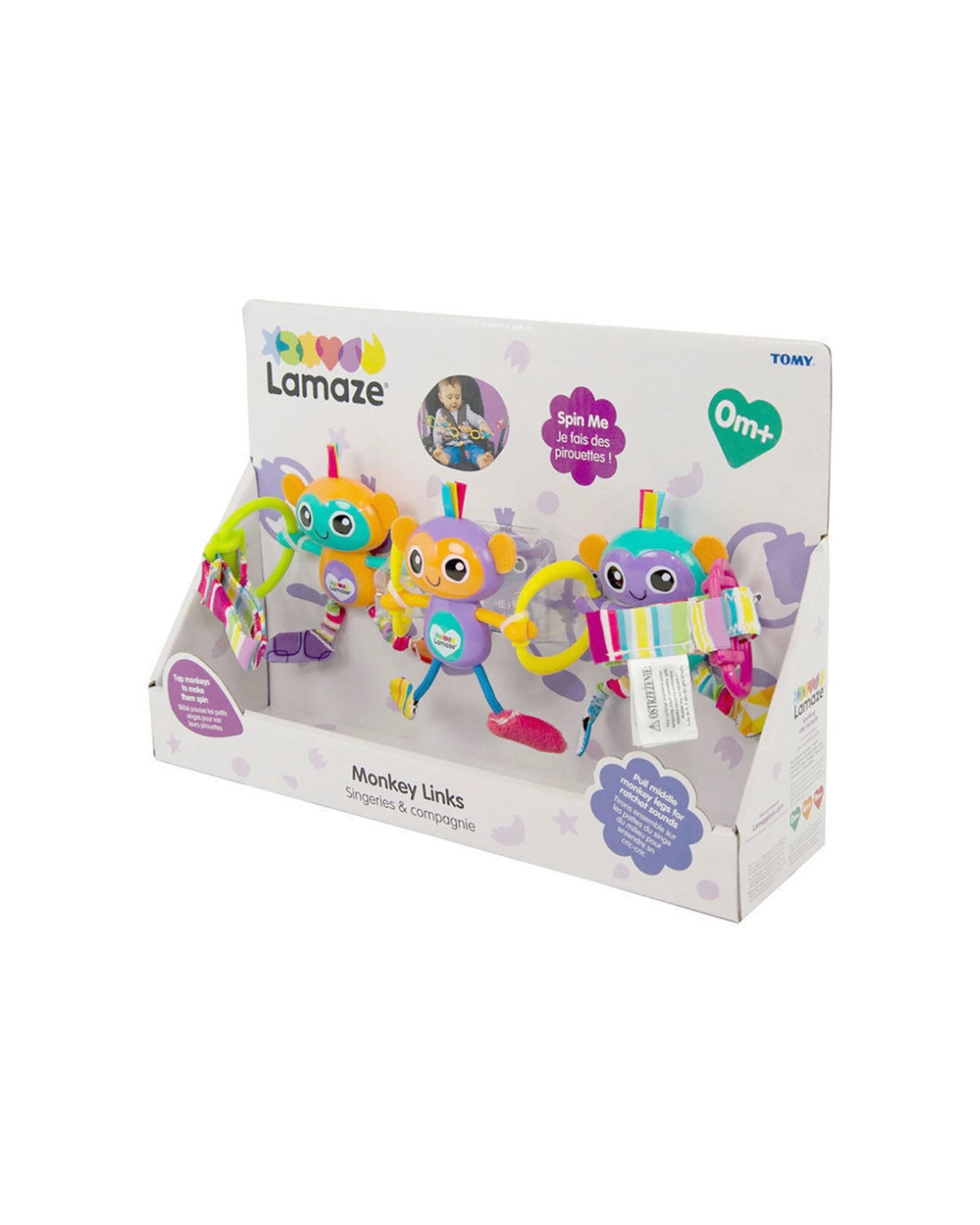 1 Lamaze Monkey Links Stroller Toy Sensory Development Baby Toy - Multi, 1 of 5