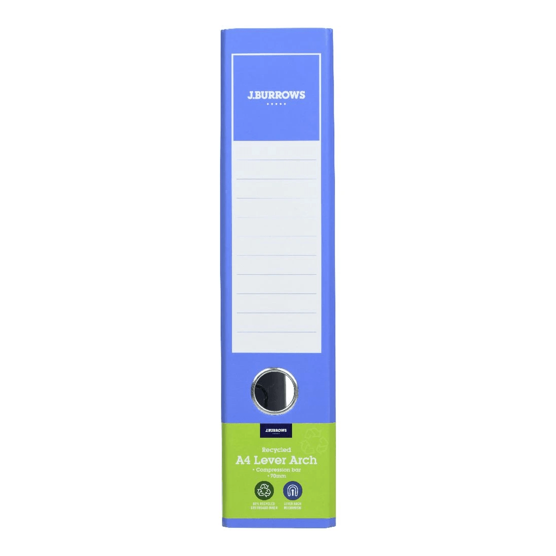 2 J.Burrows A4 Lever Arch 2-Ring Binder Gloss Purple, 2 of 6