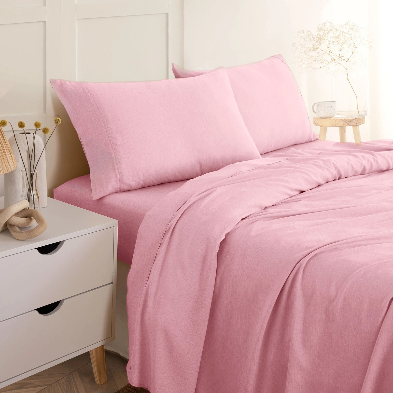 2 Royal Comfort Linen Sheet Set Premium Bedding Luxury Breathable Ultra Soft - King Bed - Purple, 2 of 10