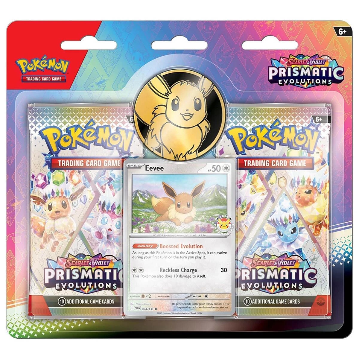 1 Pokemon Trading Card Game: Scarlet & Violet Prismatic Evolutions Blister Pack, 1 of 2