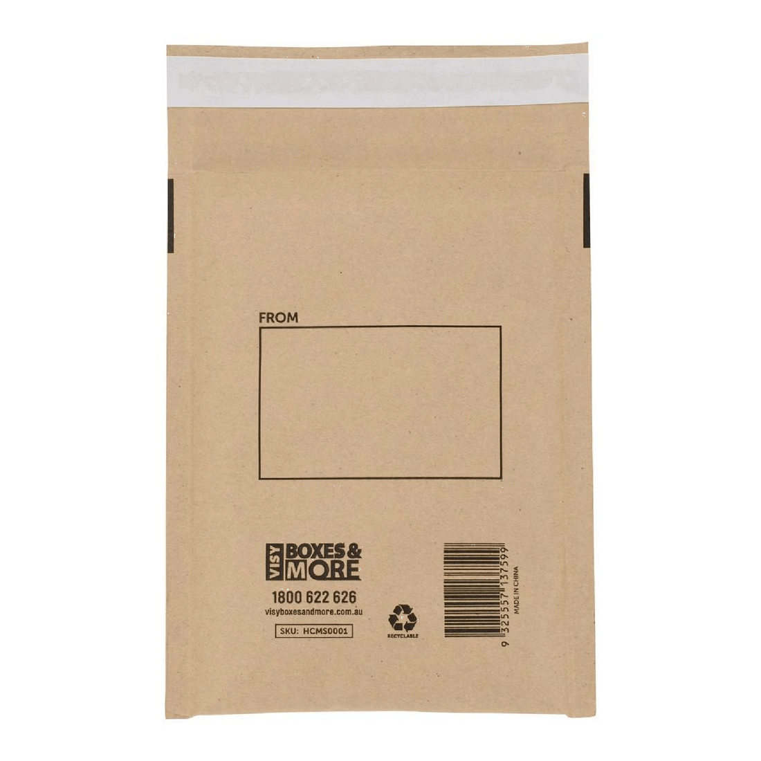1 Visy Padded Recycled Paper Mailer 150mm x 215mm, 1 of 3