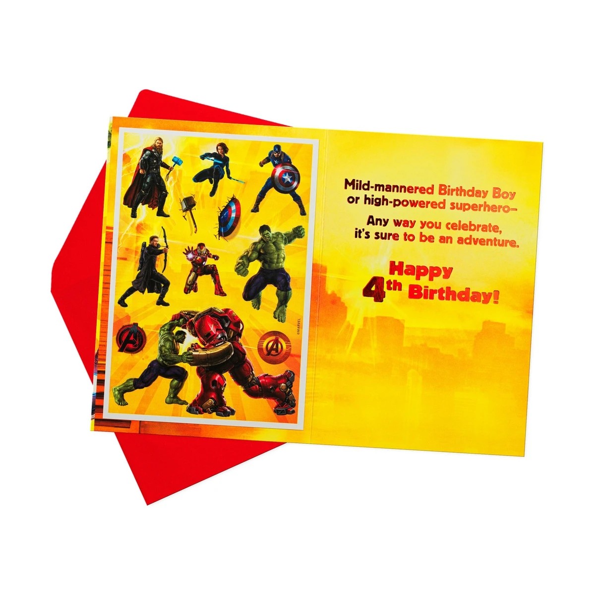 2 Hallmark Marvel Avengers Birthday Card - Age 4, 2 of 3