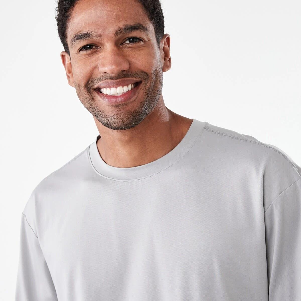 4 Active Mens Boxy Performance T-shirt Alloy, 4 of 6