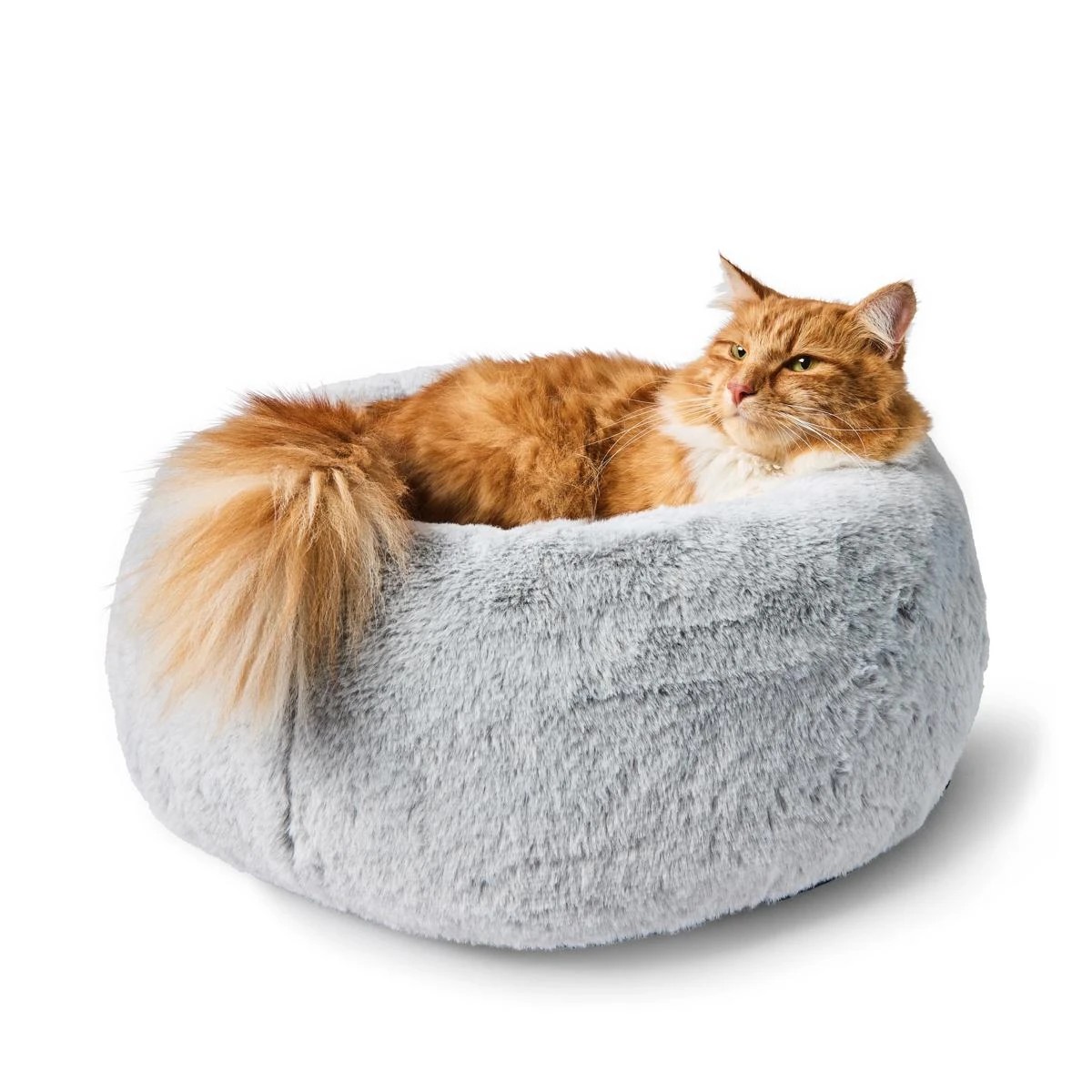 1 Cat Snuggle Bed Faux Fur, 1 of 7
