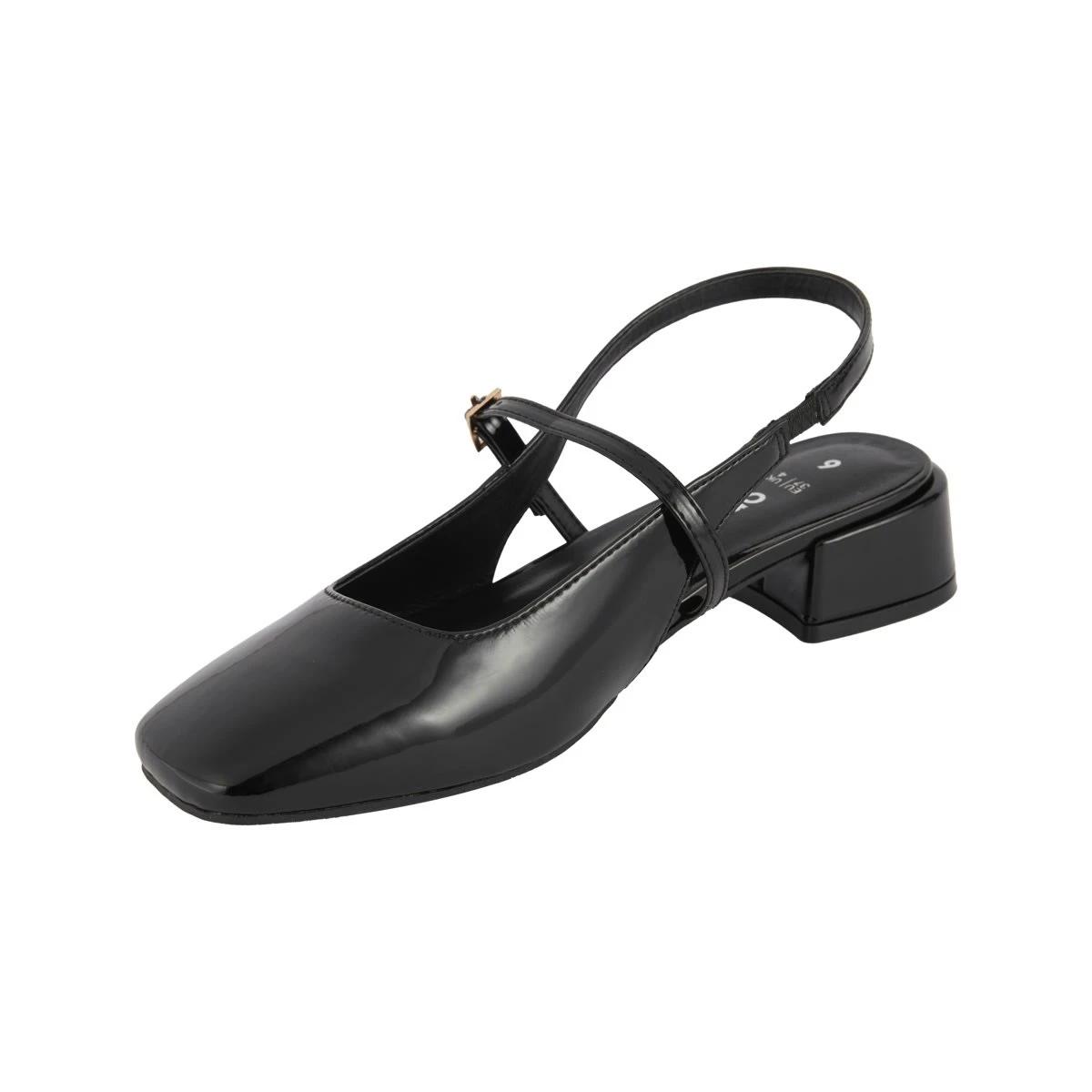 3 Low Block Heels Black, 3 of 5