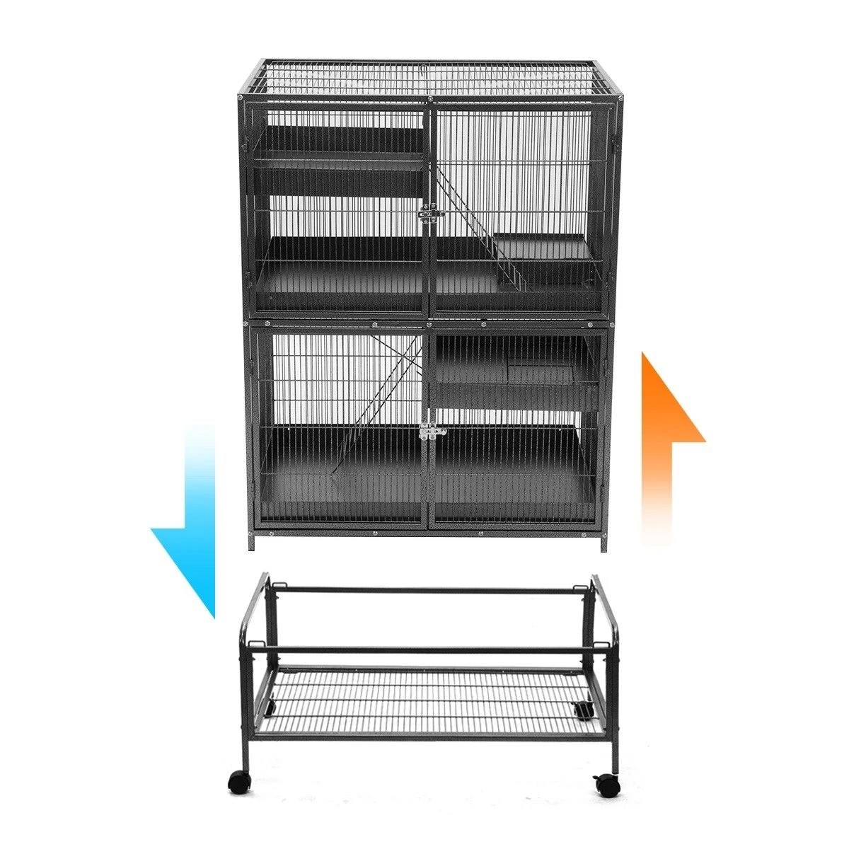 2 Ausway Pet Cat House Rabbit Hutch Ferret Hamster Animal Home, 2 of 7