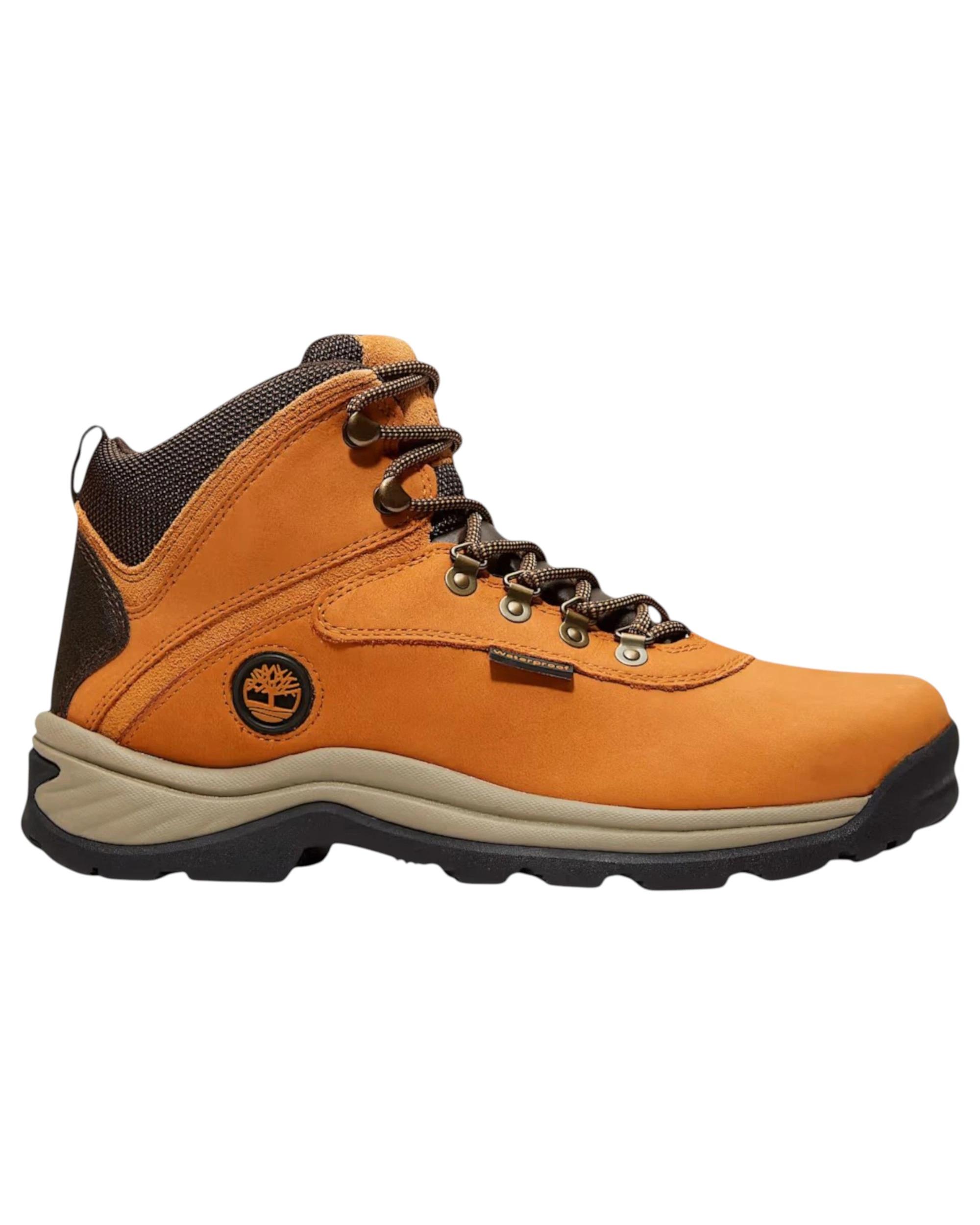 1 Timberland Mens White Ledge Wheat Nubuck Waterproof Mid Hiker Boots Wheat Nubuck, 1 of 7