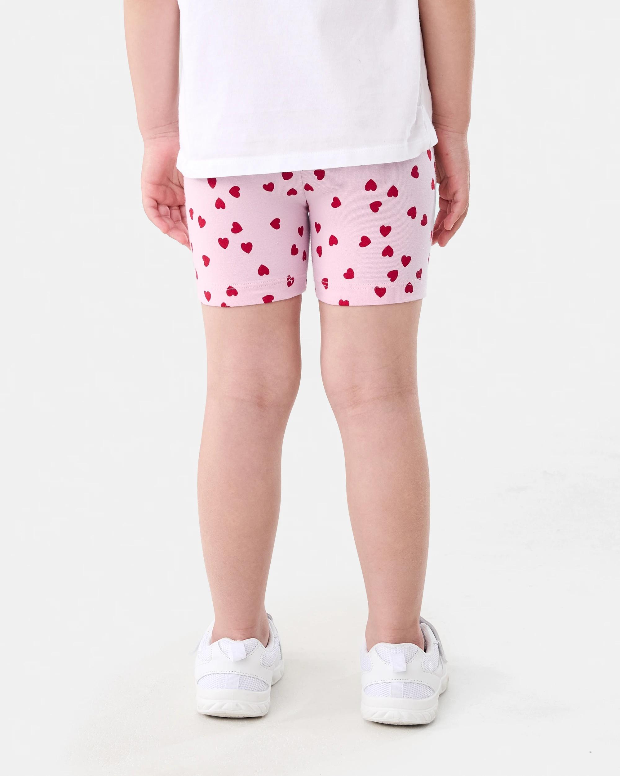 2 Printed Bike Shorts Pnk Hearts, 2 of 6