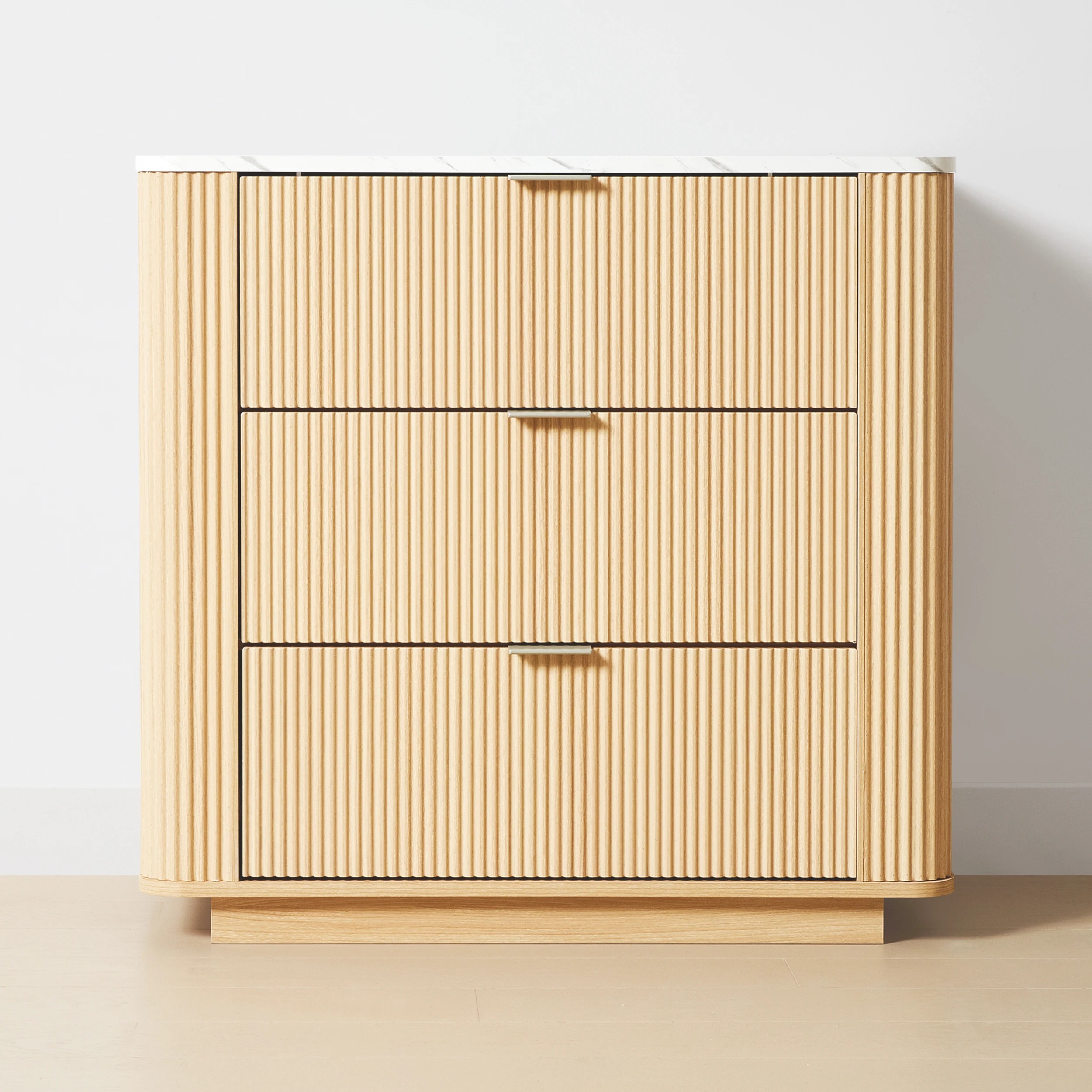 1 Claire 3 Drawer Chest - Oak, 1 of 6