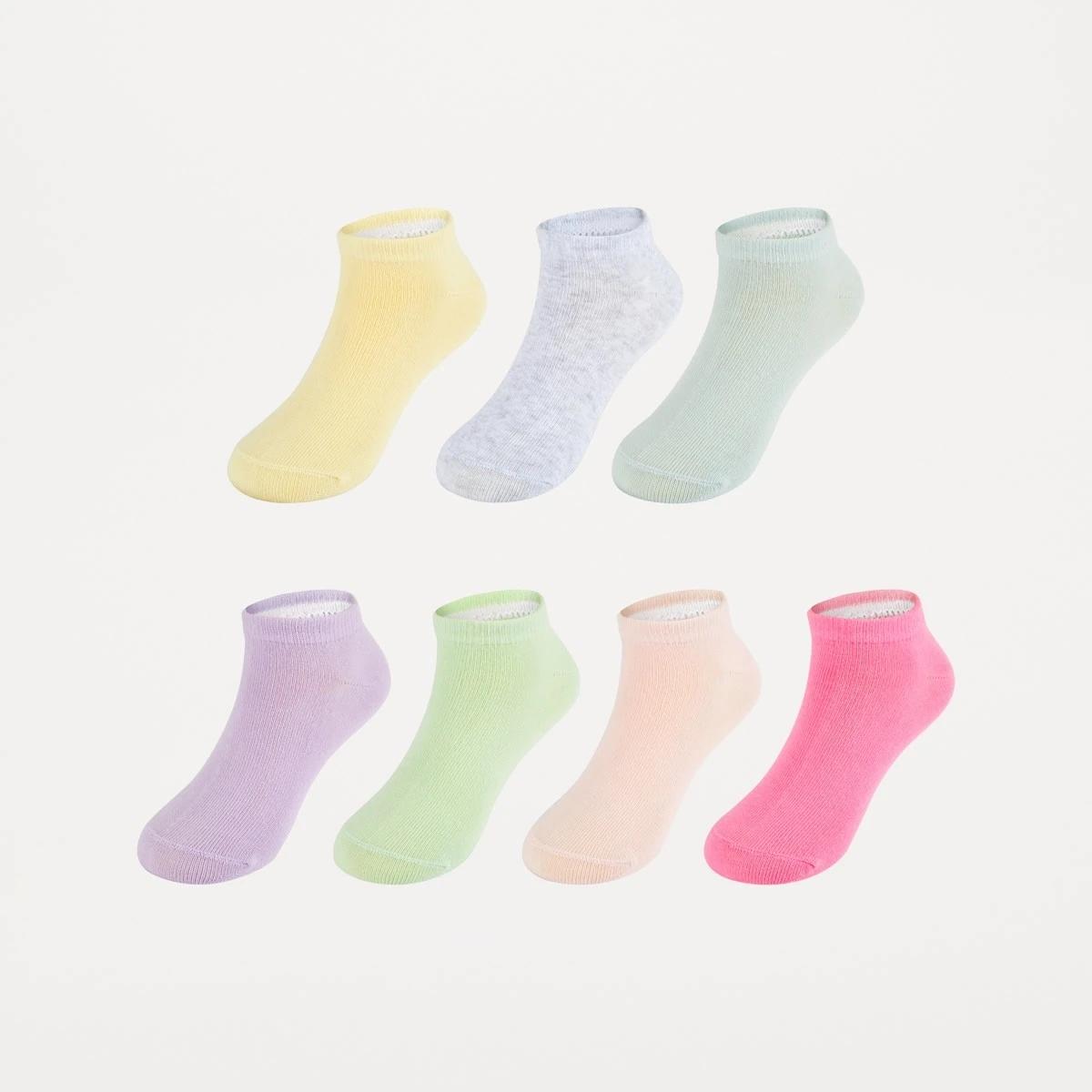 1 7 Pack Low Cut Socks SORBET, 1 of 3