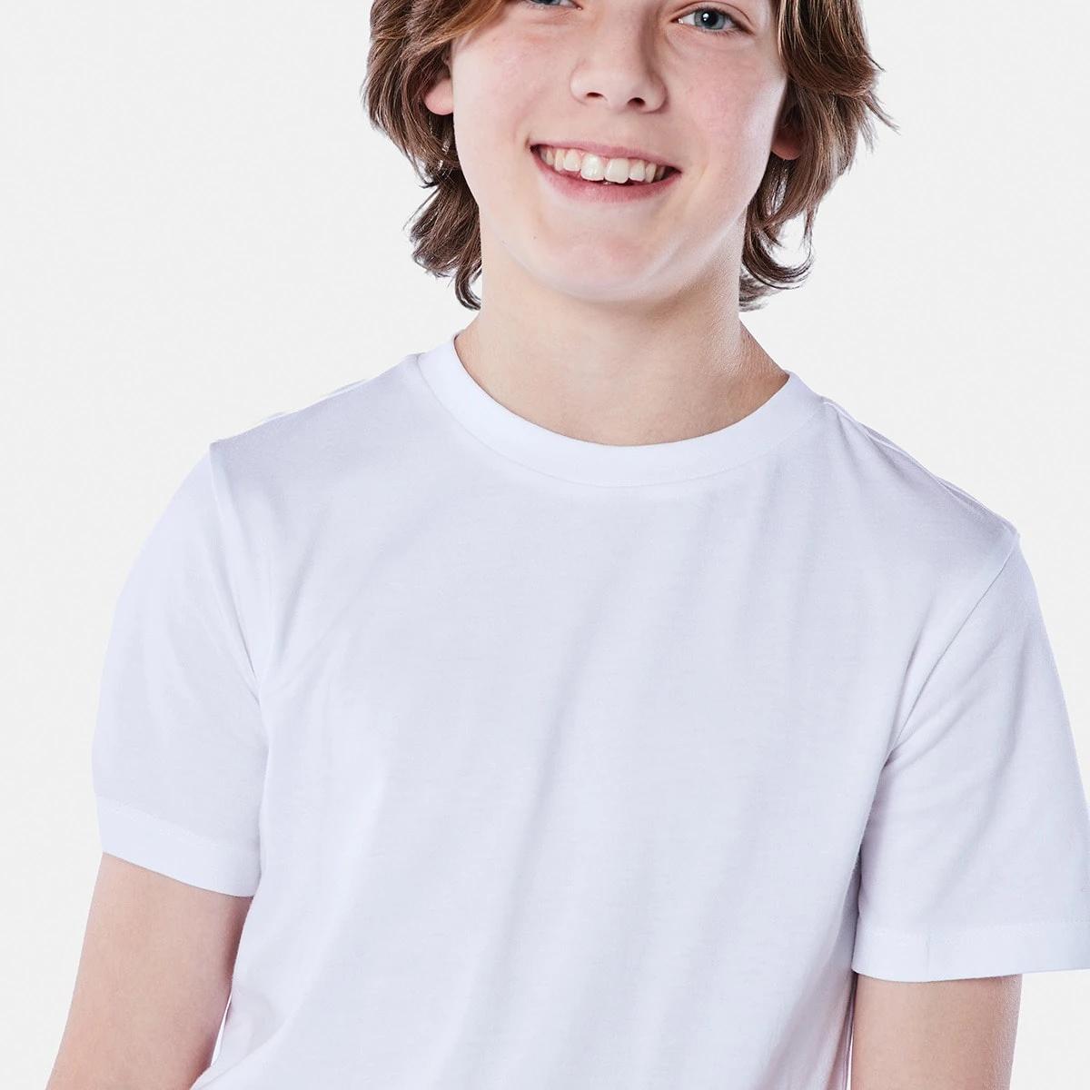 3 Short Sleeve Plain T-shirt WHITE, 3 of 7