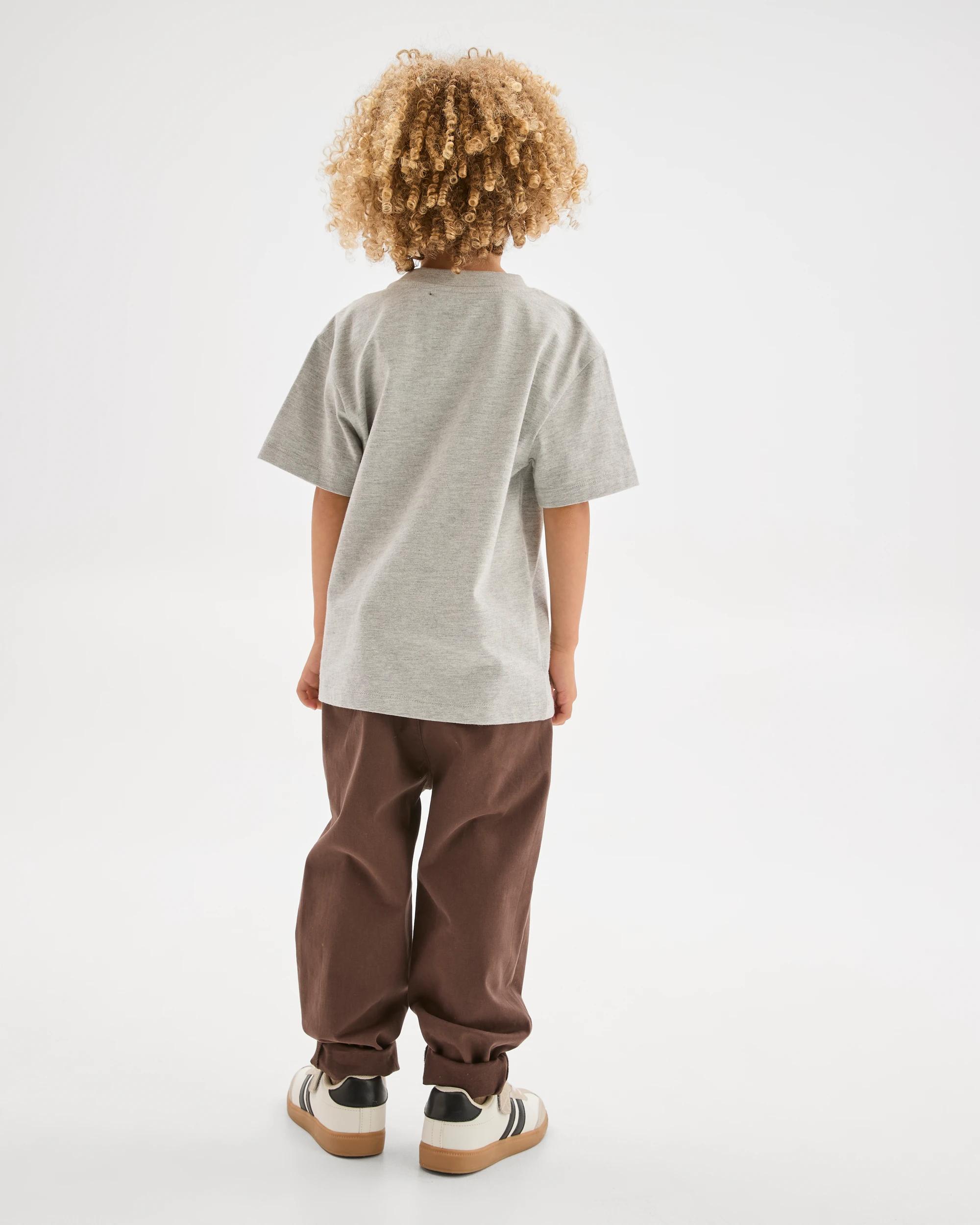 2 Target Kids Australian Cotton Elastic Waist Chino Pants HOT FUDGE, 2 of 6